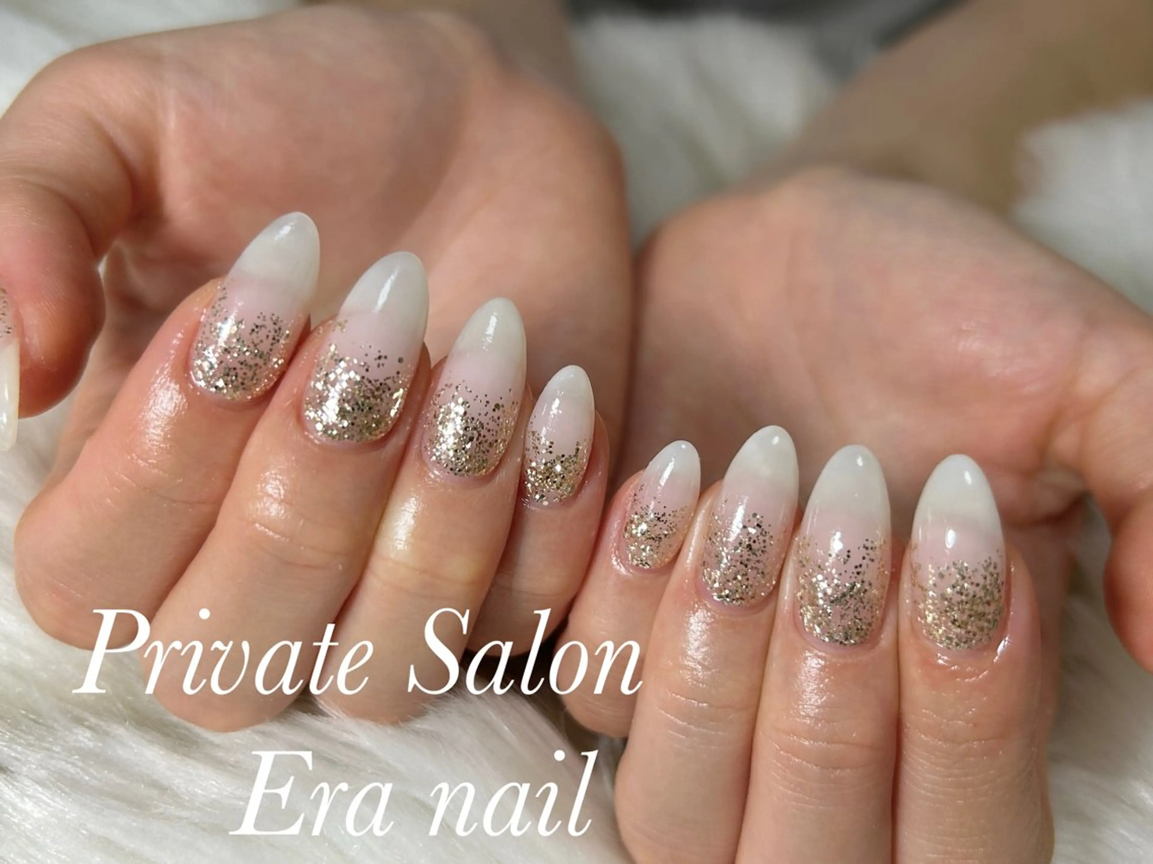 ネイル グラデーション ラメ(グリッター) ラメグラデーション ワンカラーネイル ハンドネイル Era nailのネイルデザイン