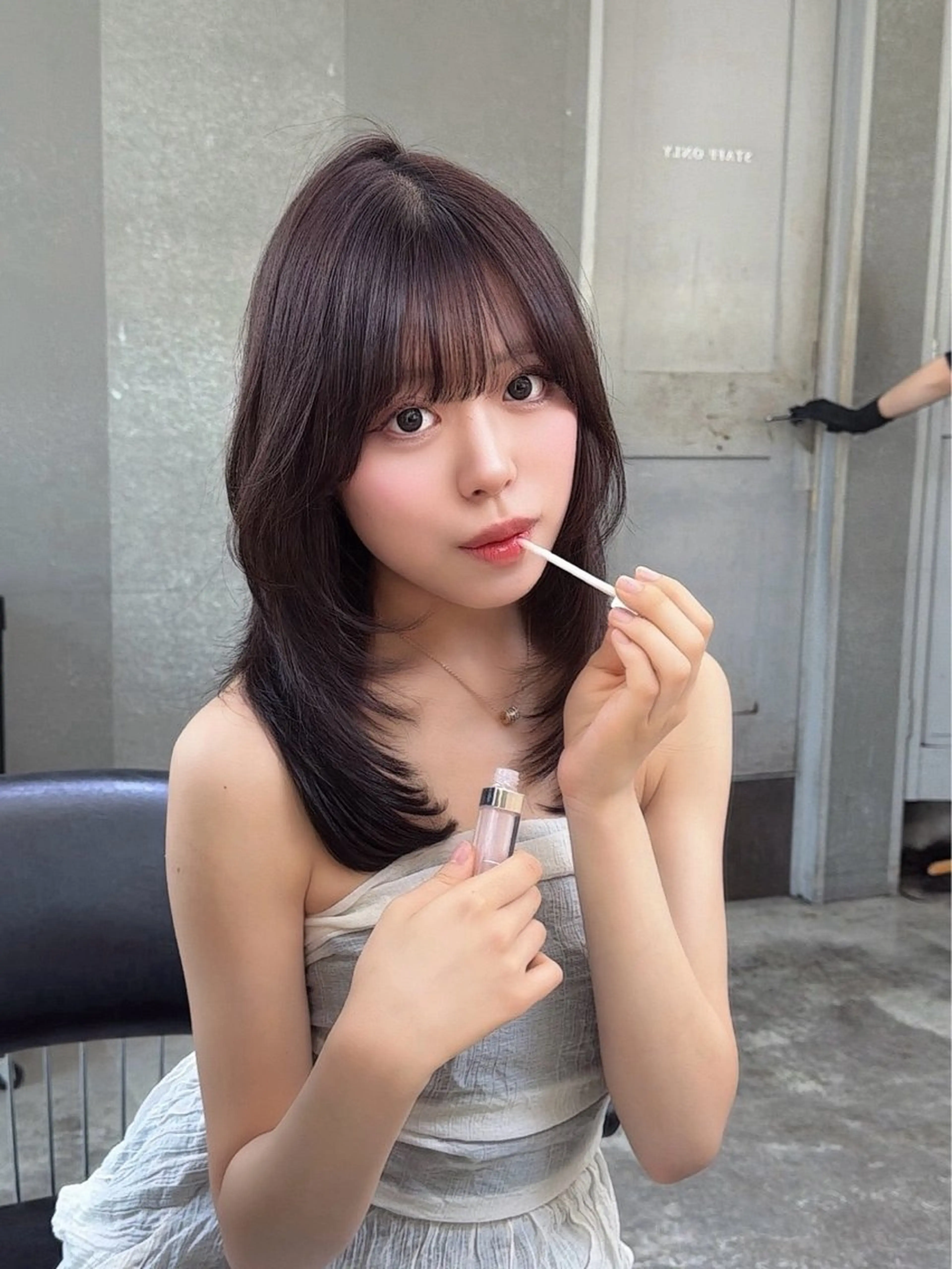 ミディアム カット トリートメント Ma Cherie by Lond所属・としき/韓国/透明 感カラー/レイヤーのヘアスタイル