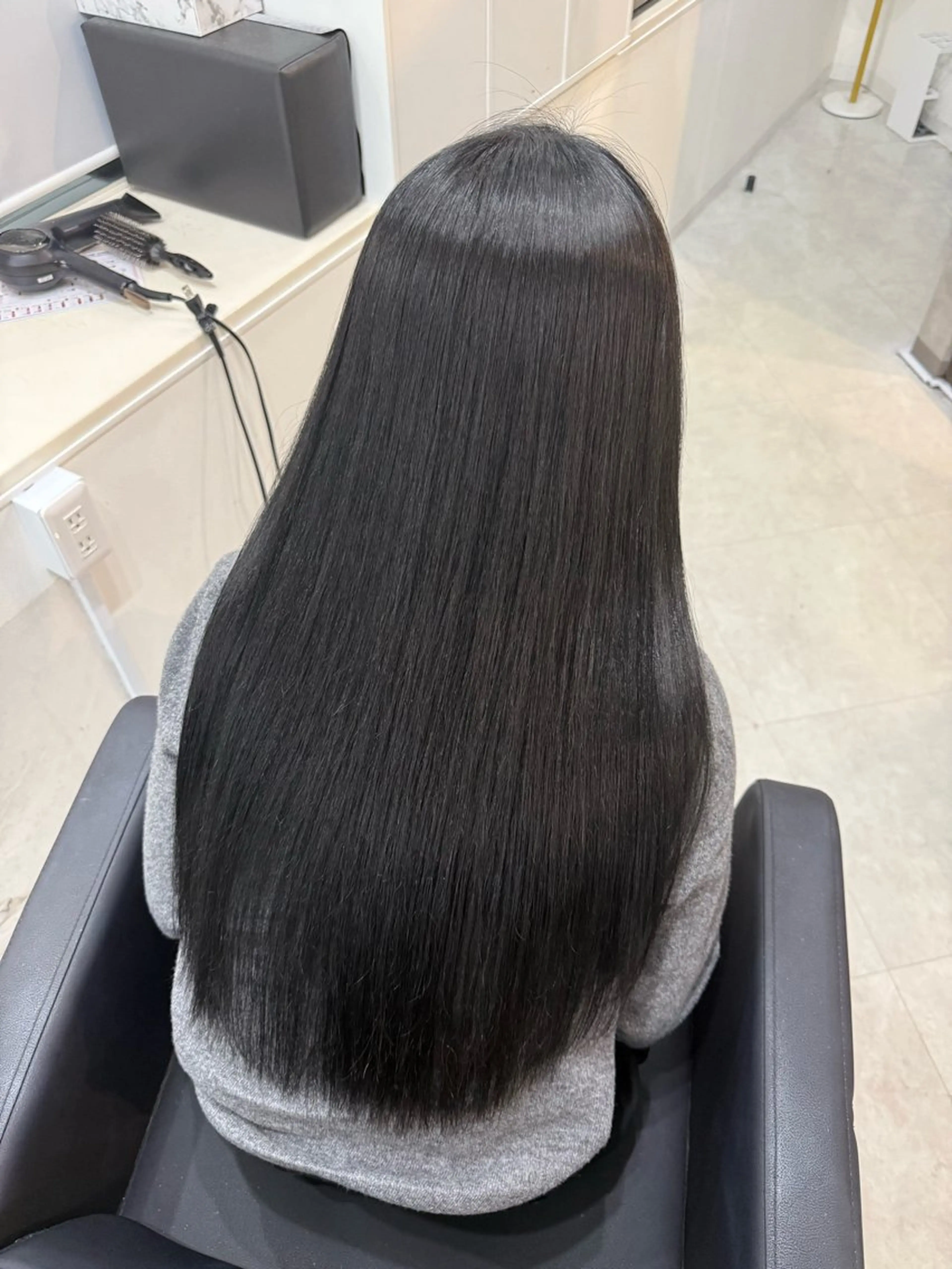 ロング カット ヘアカラー 縮毛矯正 トリートメント ヘッドスパ MAHO/透明感カラ ー/髪質改善🍒のヘアスタイル