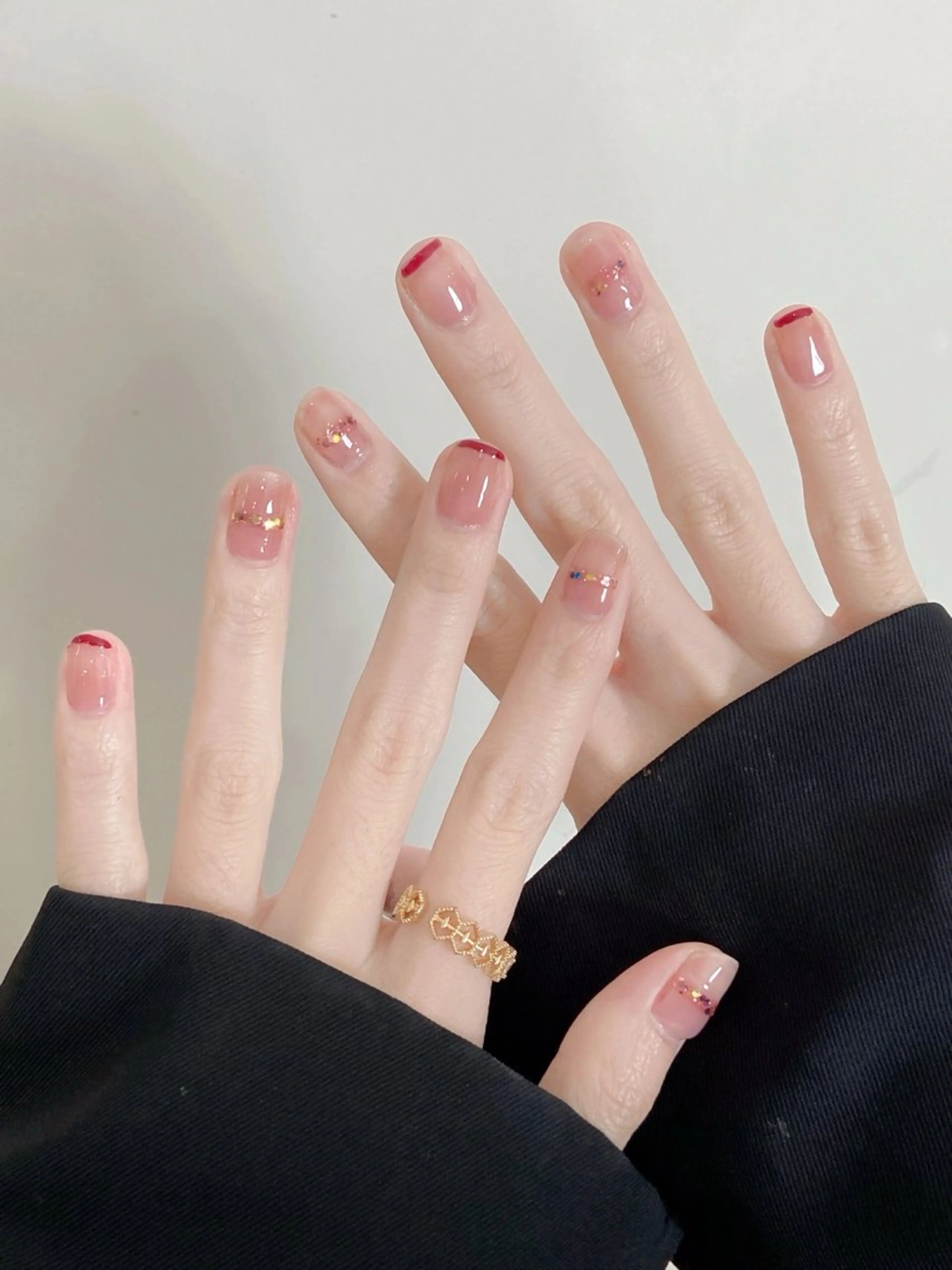 ネイル 長さ出し フットネイル フレンチネイル ジェルネイル ガラスフレンチ ハンドネイル ハンドケア More Glam渋谷店のネイルデザイン