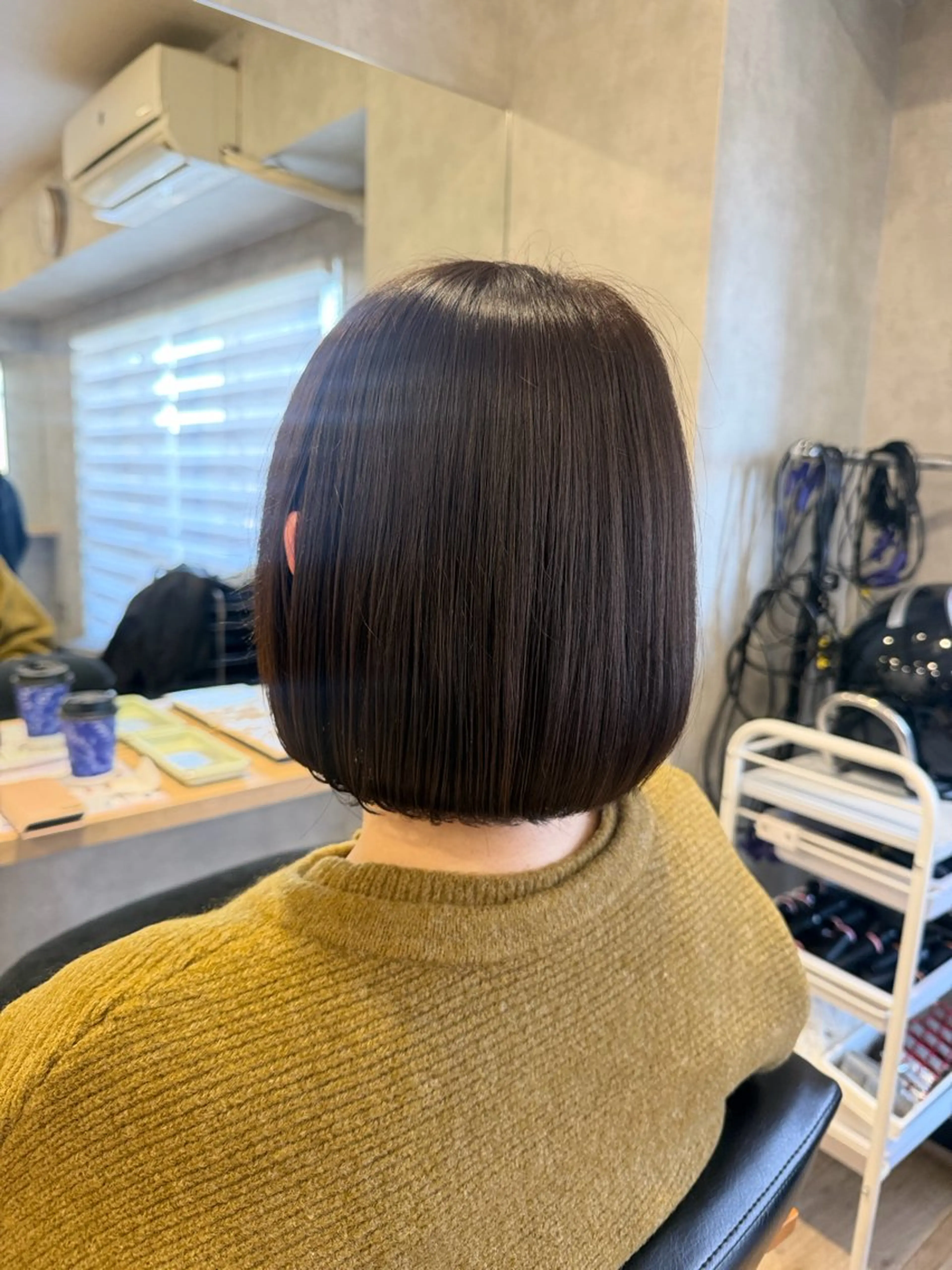 ショート カラー カット ヘアカラー トリートメント 🎀Maho🎀ボブ × 髪質改善のヘアスタイル