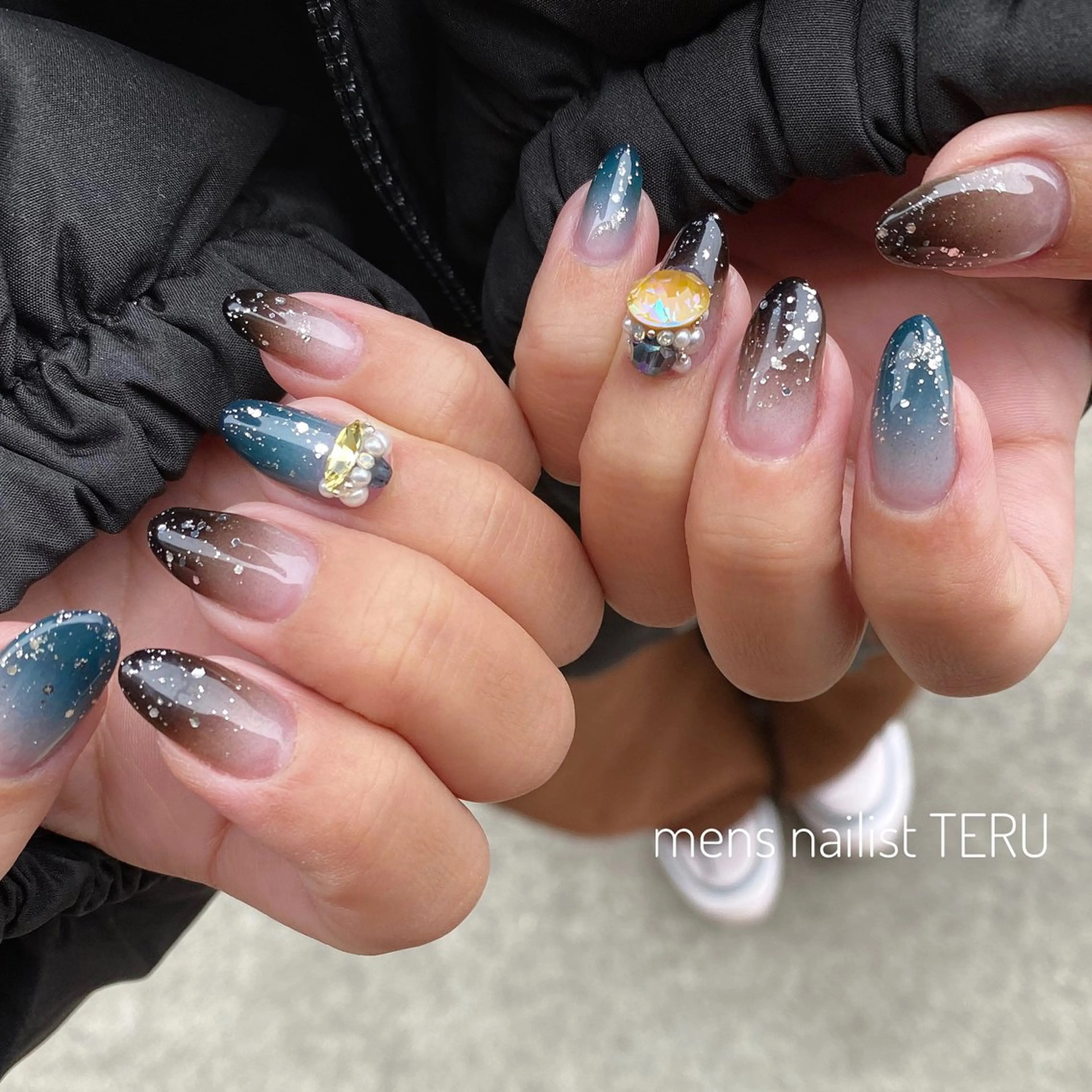 ネイル ネイビー ハンドネイル nail salon ETERNAL所属・nailsalon ETERNALのネイルデザイン