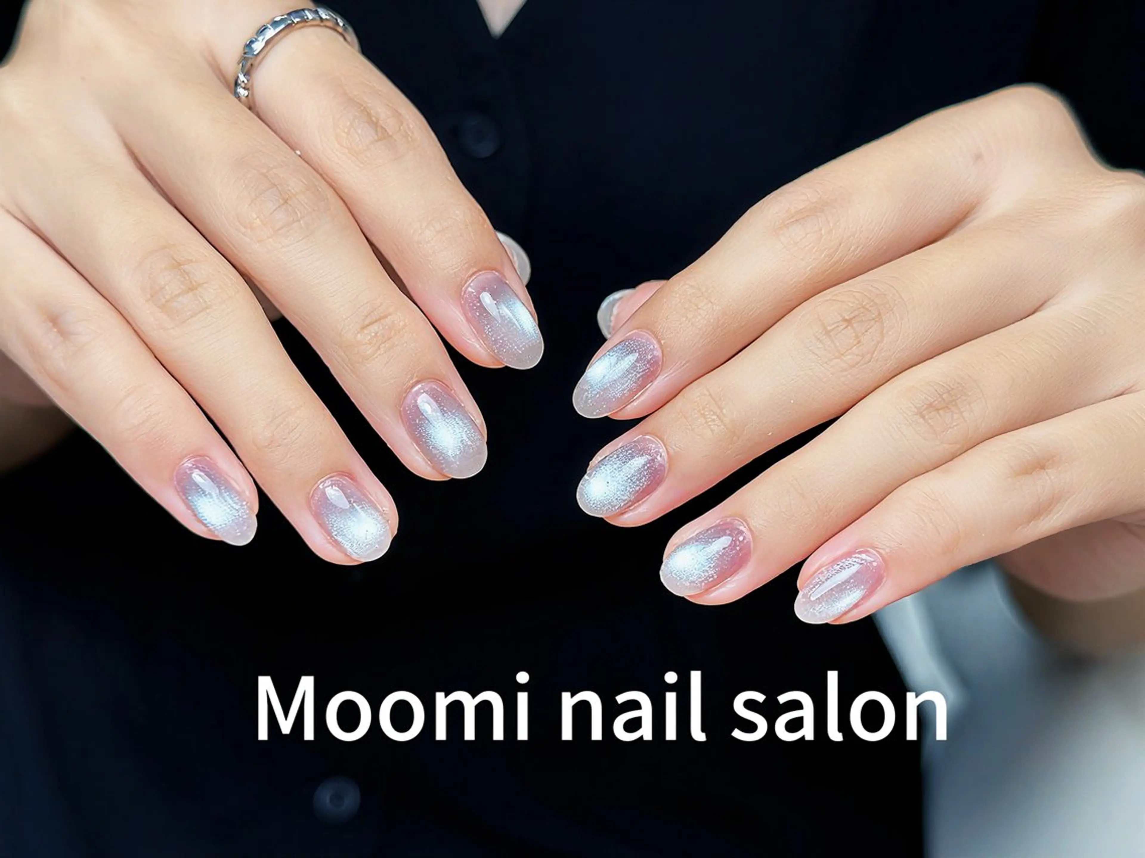 夏大人気新規ジェルオフ無料【自爪】　水光マグネットの写真