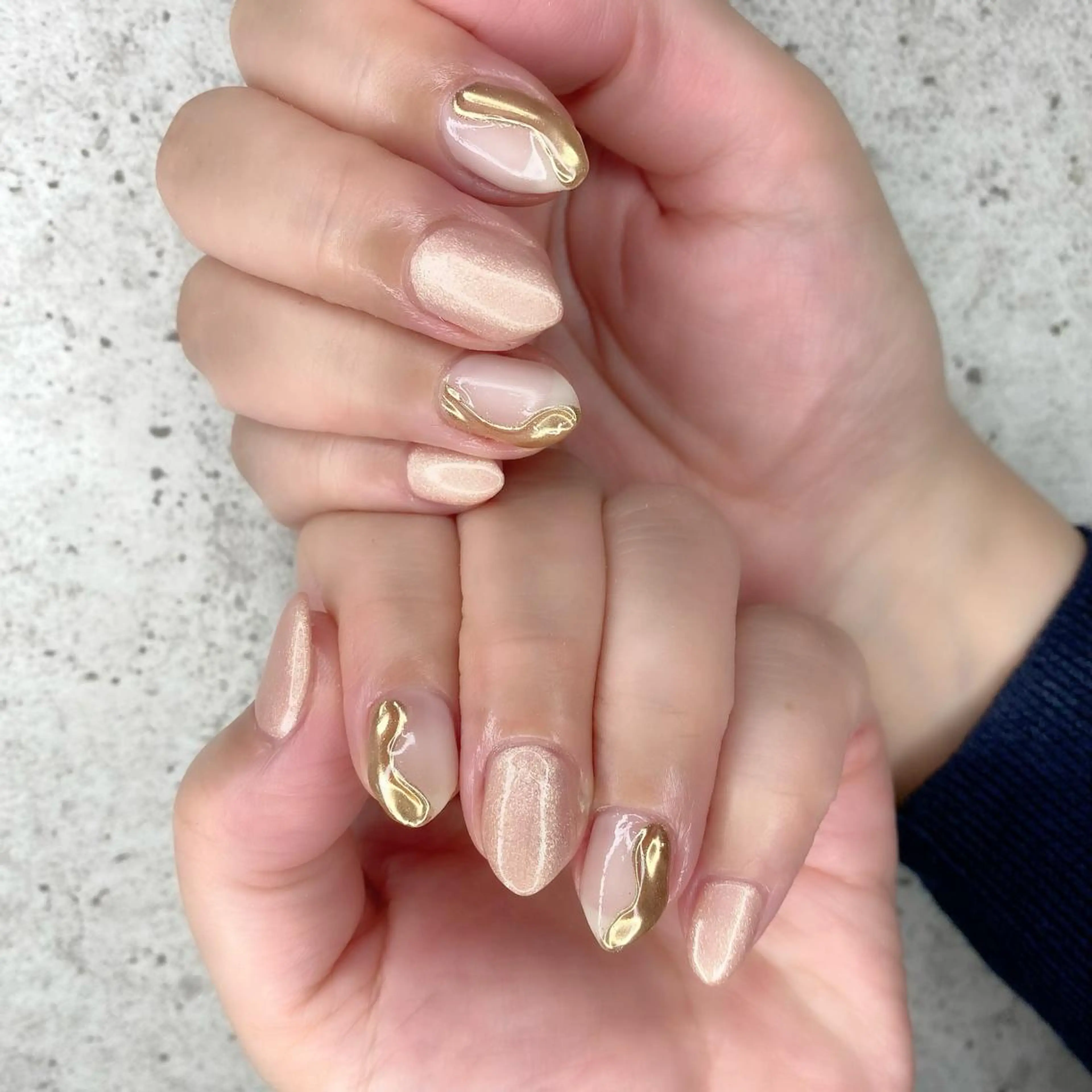 ミディアム カラー パーマ ヘアアレンジ メンズ キッズ ネイル マツエク・マツパ ベージュカラー ピンクカラー カラーマツエク ミラーネイル ピンク ハンドネイル Salon Ｋのネイルデザイン