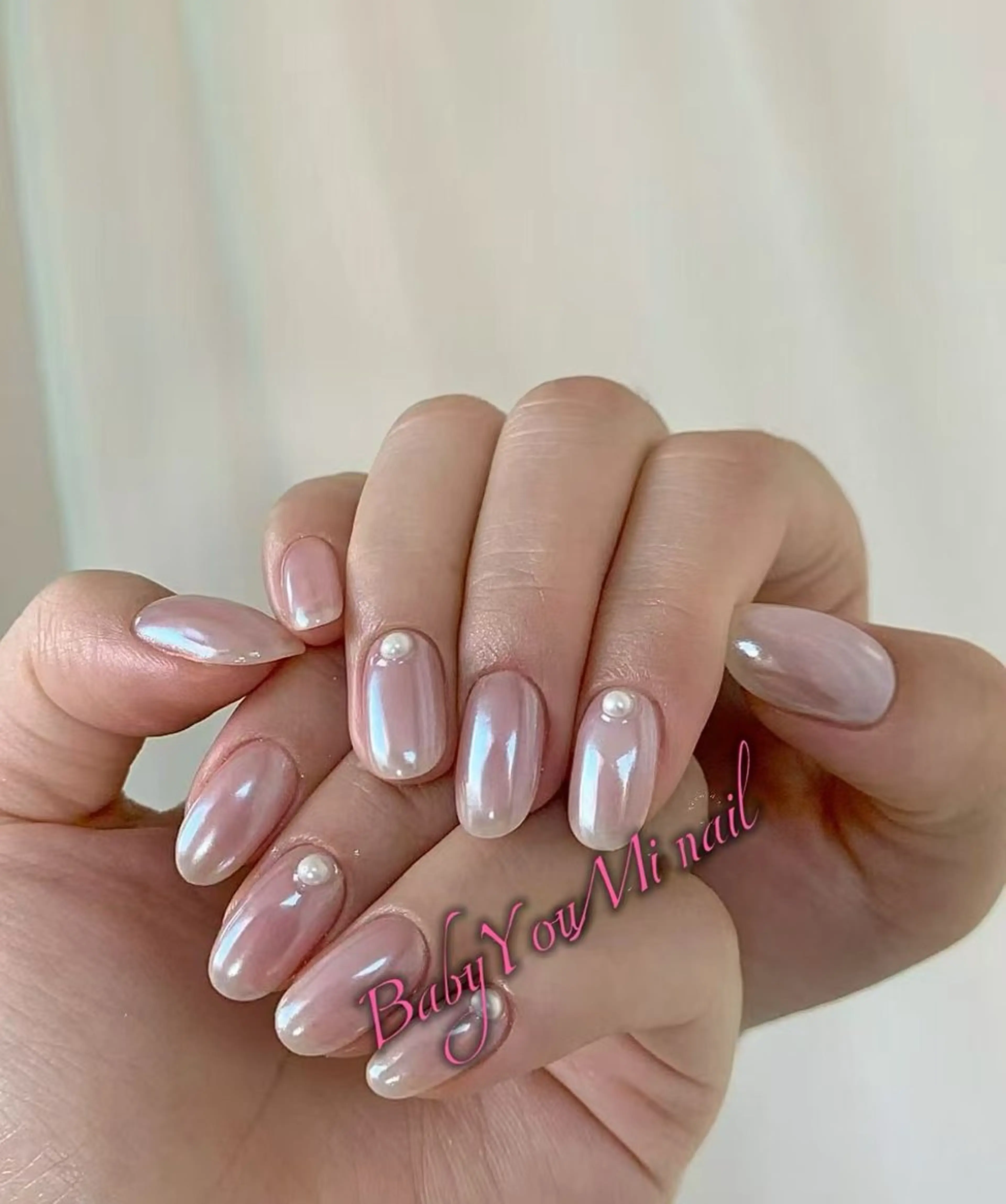 ネイル オーロラネイル 成人式 フットネイル フレンチネイル ジェルネイル ハンドネイル BabyYouMi nailのネイルデザイン