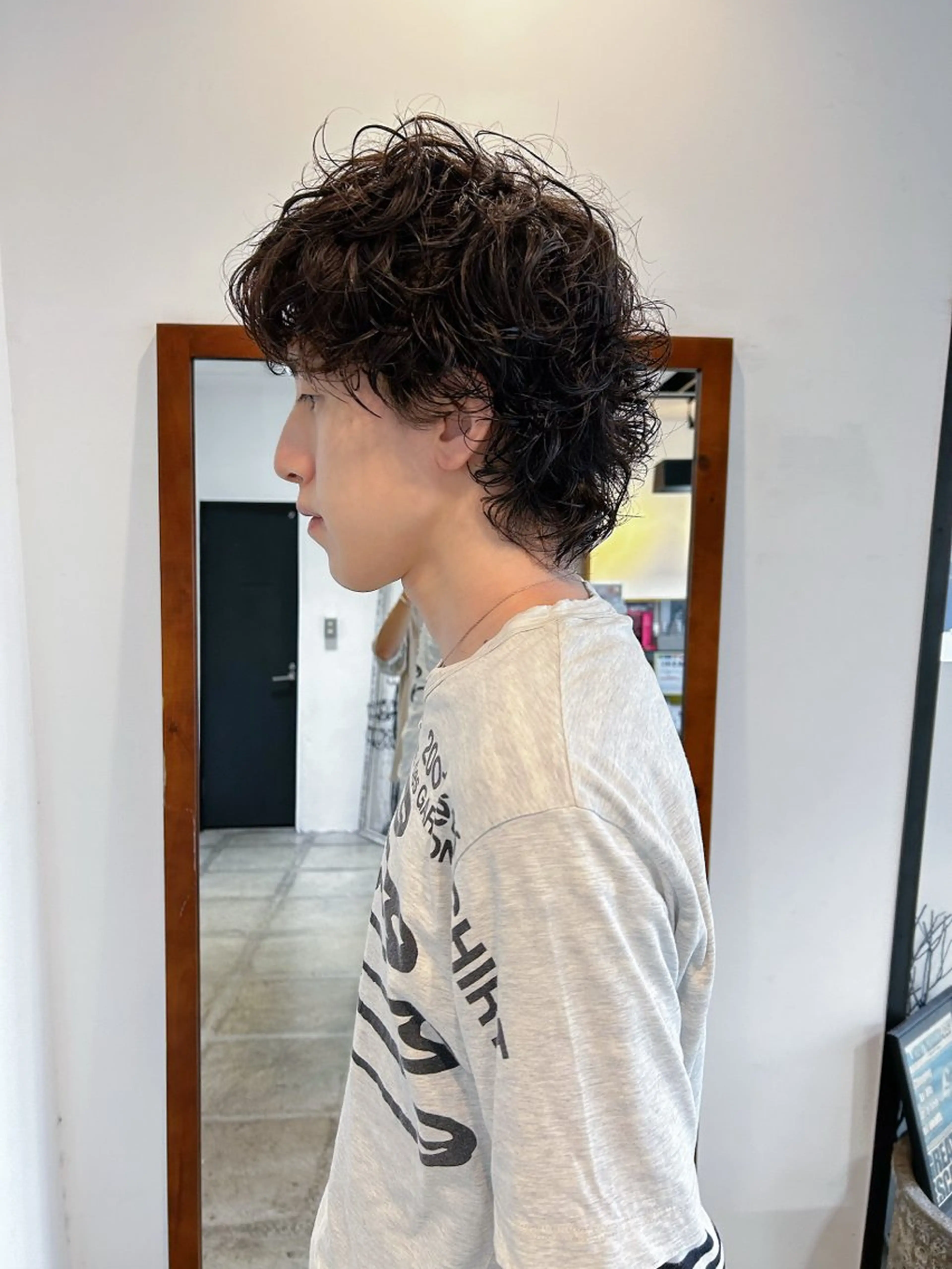 メンズ カット パーマ 浅野 敬亮のヘアスタイル