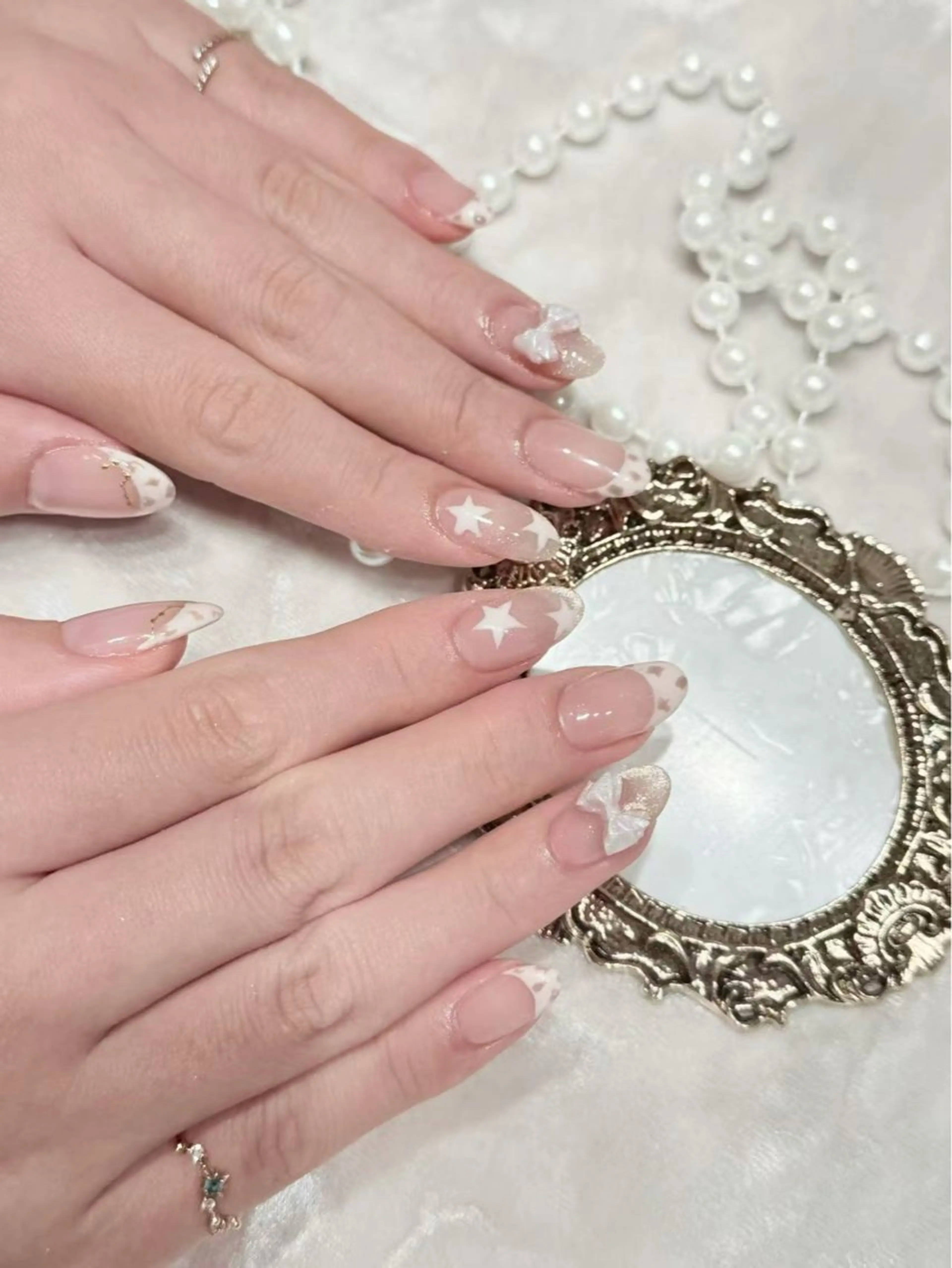 ネイル アートネイル フットネイル ジェルネイル ハート マグネットネイル Babarla Nailのネイルデザイン