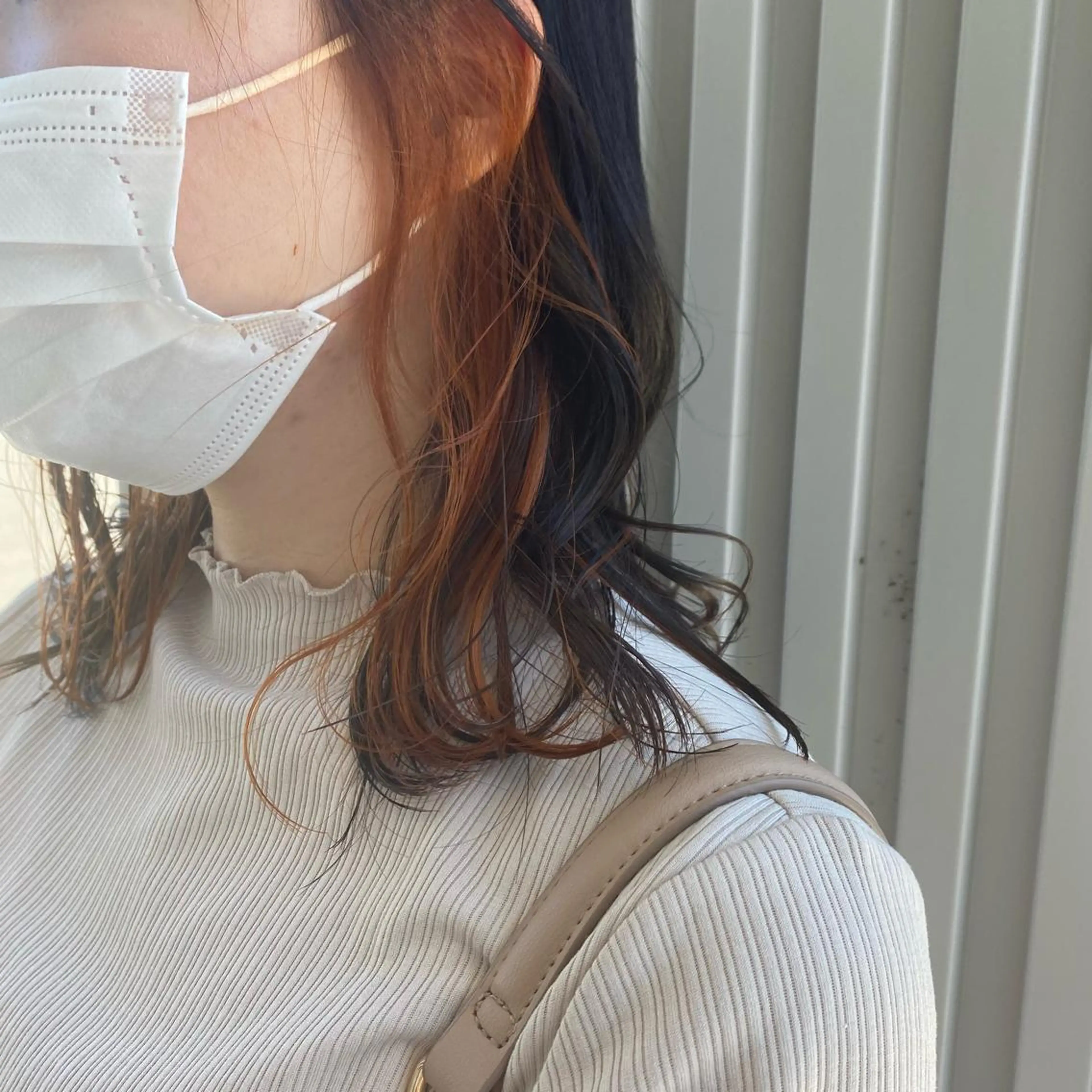 ミディアム カラー イヤリングカラー 髪質改善/韓国ヘア/ 赤み消し/sahoのヘアスタイル