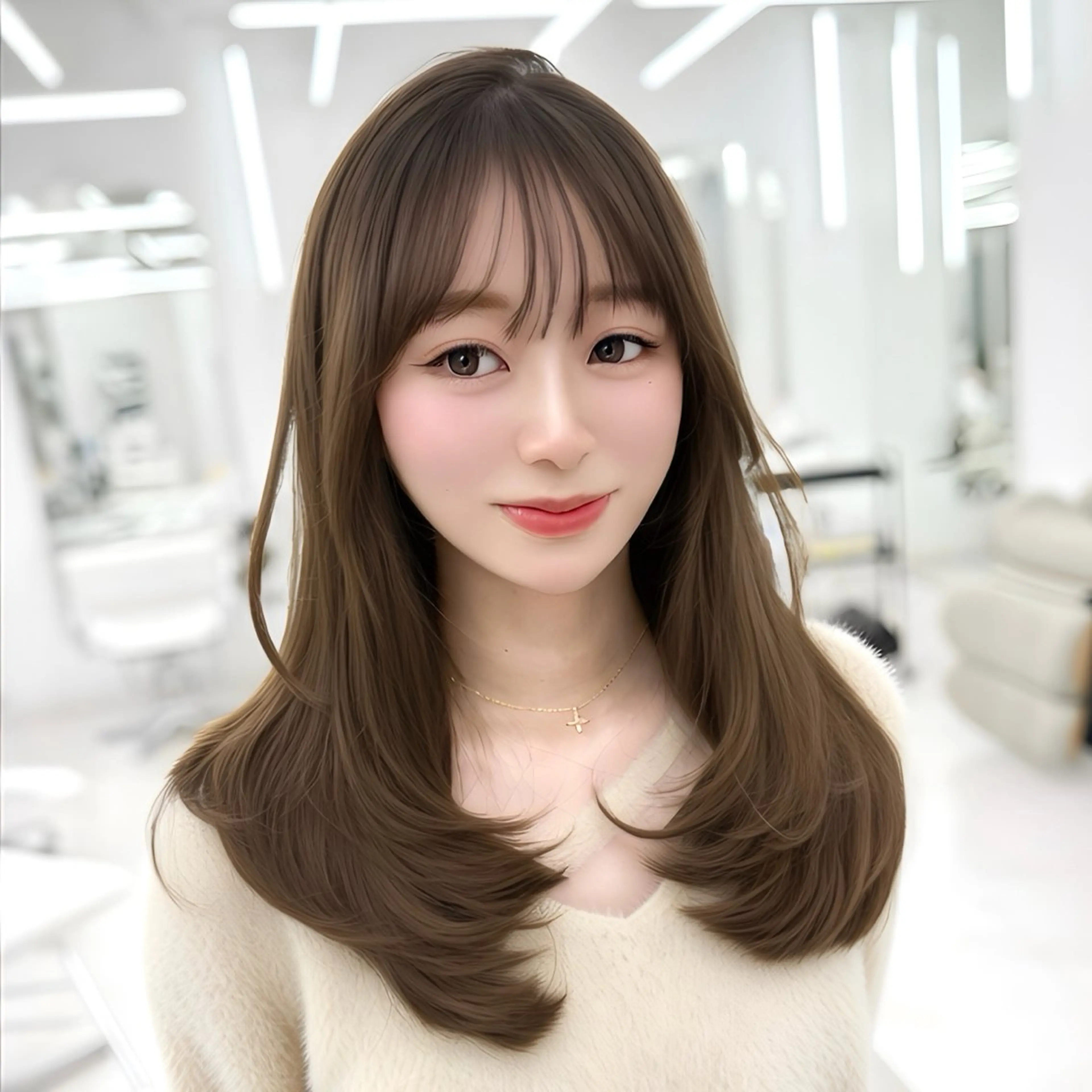 ロング カラー くびれヘア 髪質改善 韓国風ヘア レイヤーカット 似合わせカット カット ヘアカラー トリートメント 韓国ヘア🇰🇷× 髪質改善🫧テルのヘアスタイル