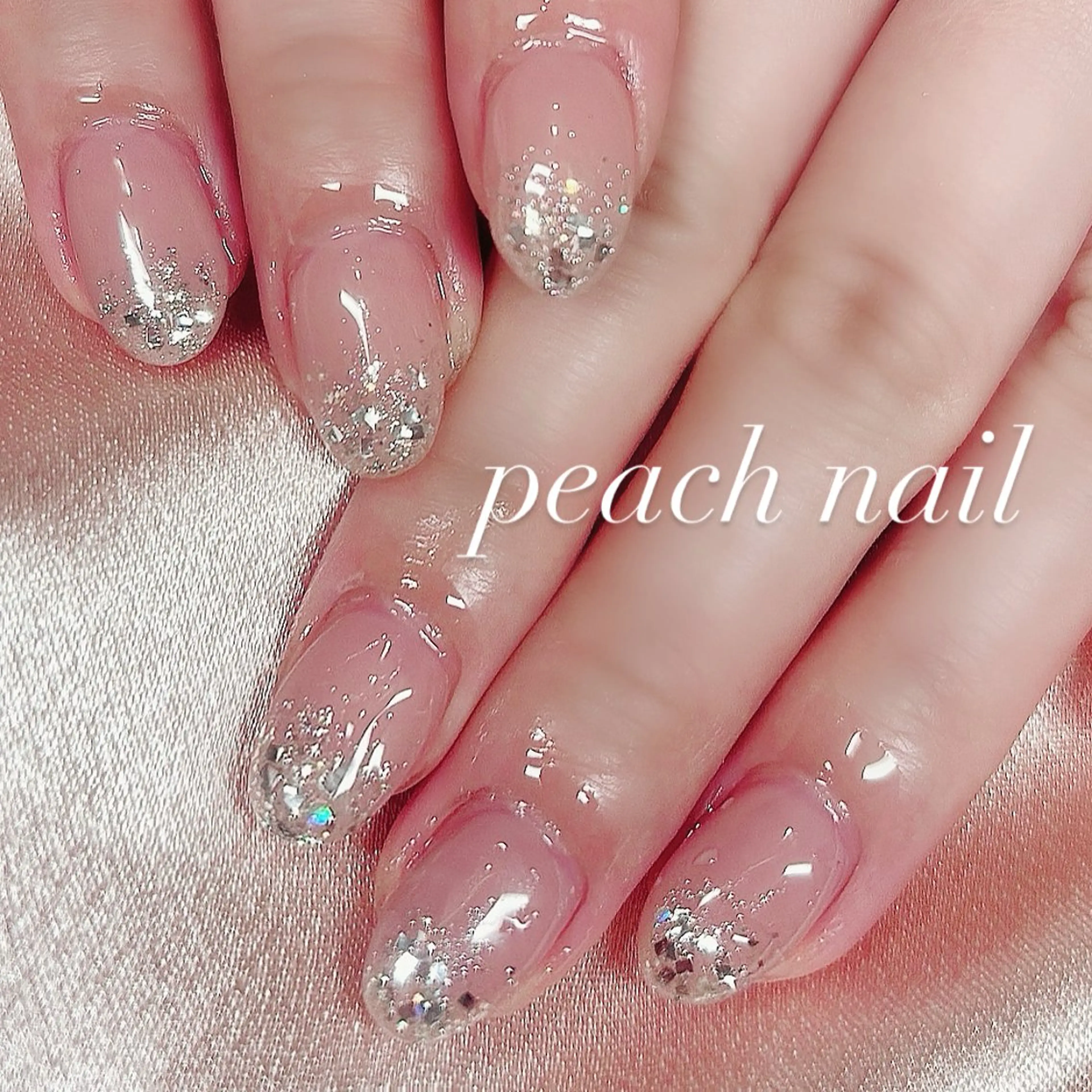 ネイル キラキラネイル オフィスネイル ピンク ワンホンネイル ハンドネイル . kiyomiのネイルデザイン