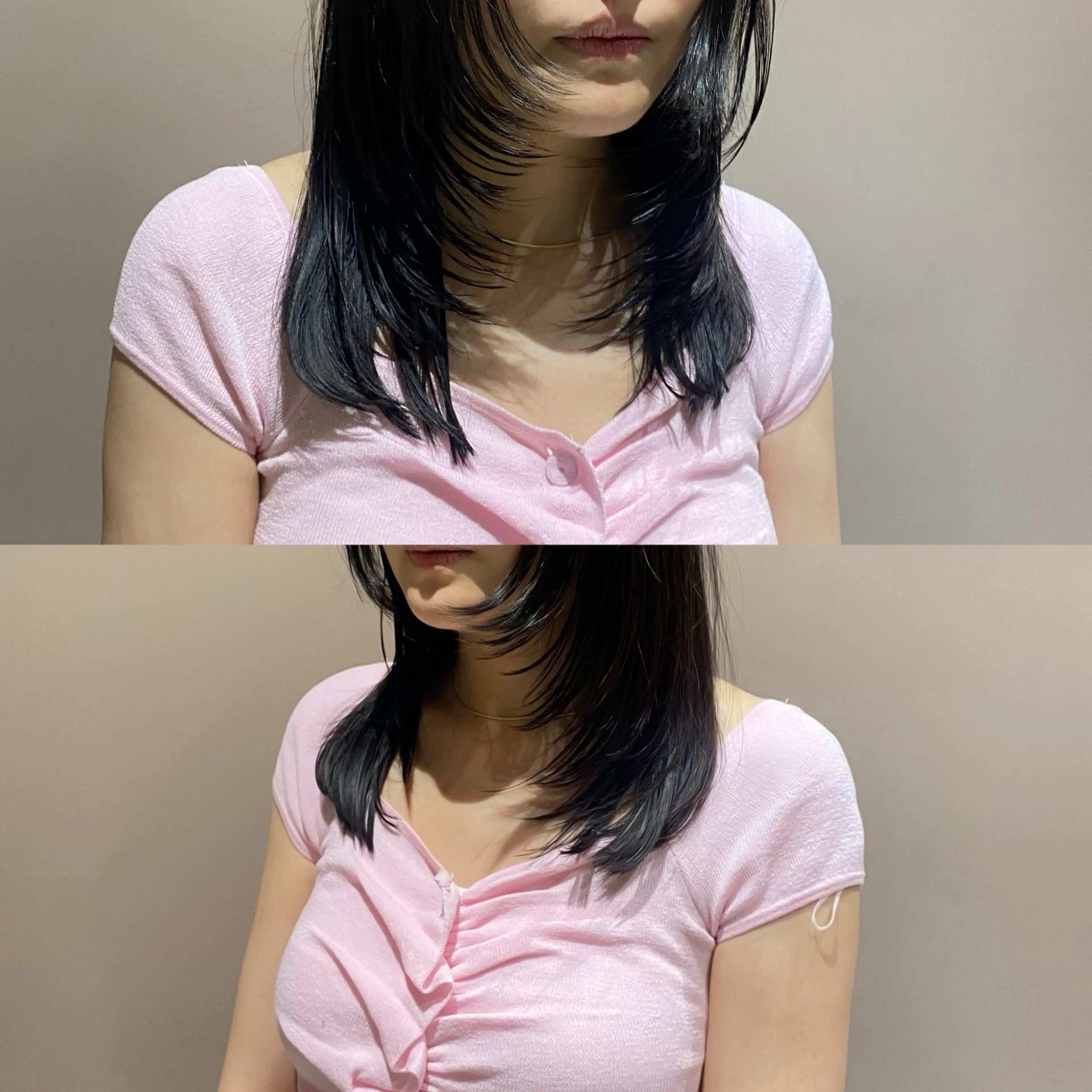 セミロング ミストバング レイヤーカット 小顔カット 外ハネヘア ナツオ/ レイヤーカットのヘアスタイル