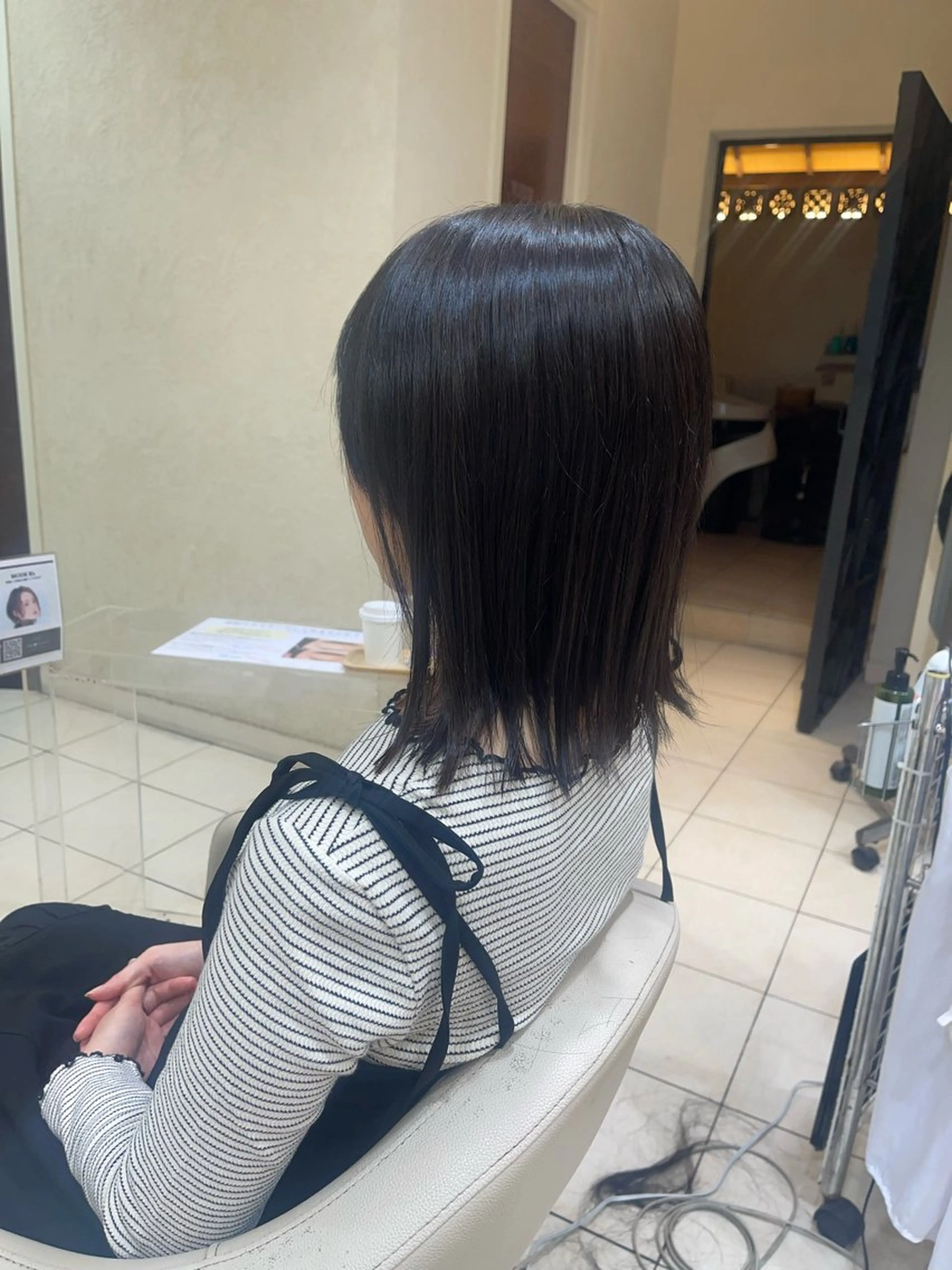 ミディアム カット ヘアカラー カネヒラ リョウスケのヘアスタイル