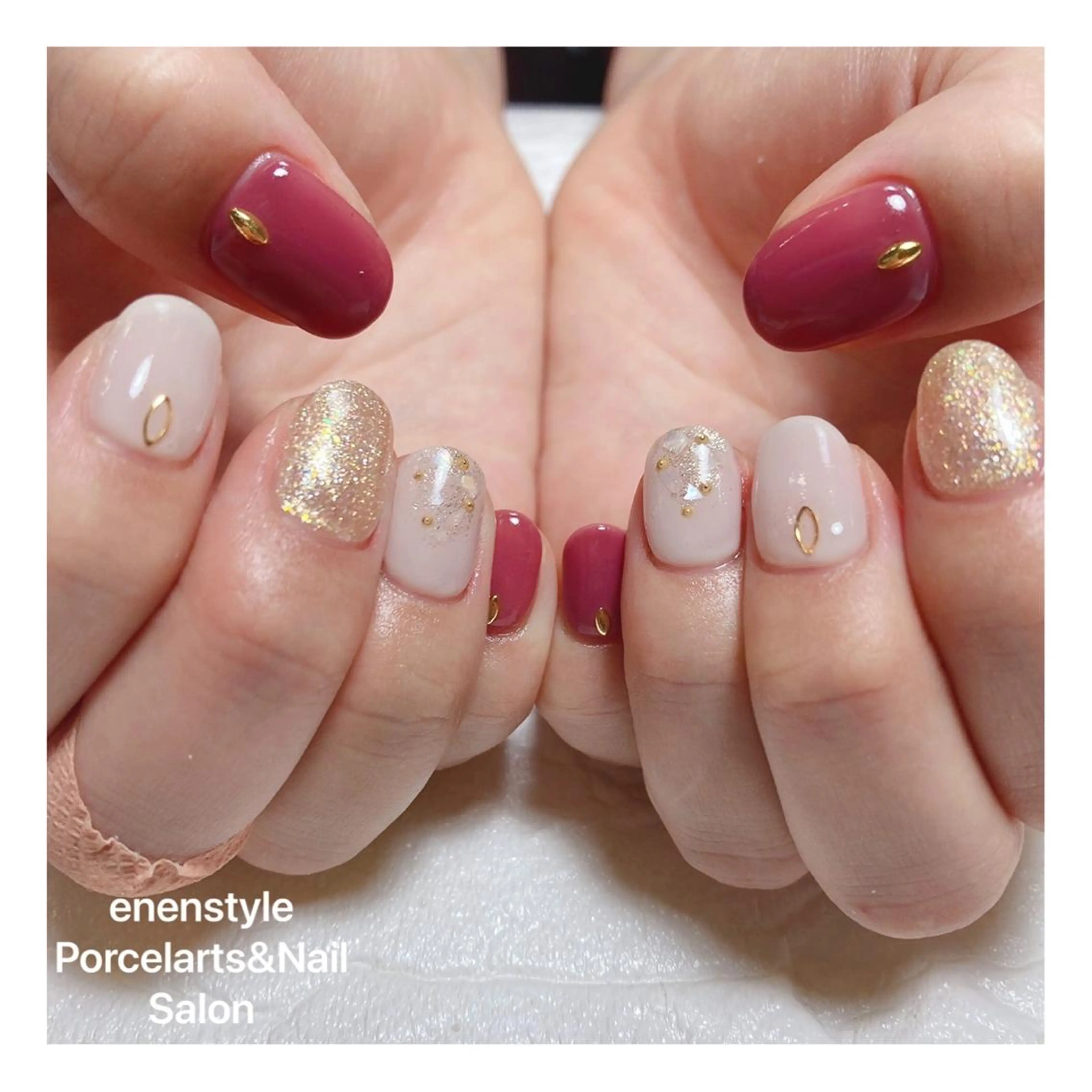 ミディアム ネイル 👑enen style👑のネイルデザイン