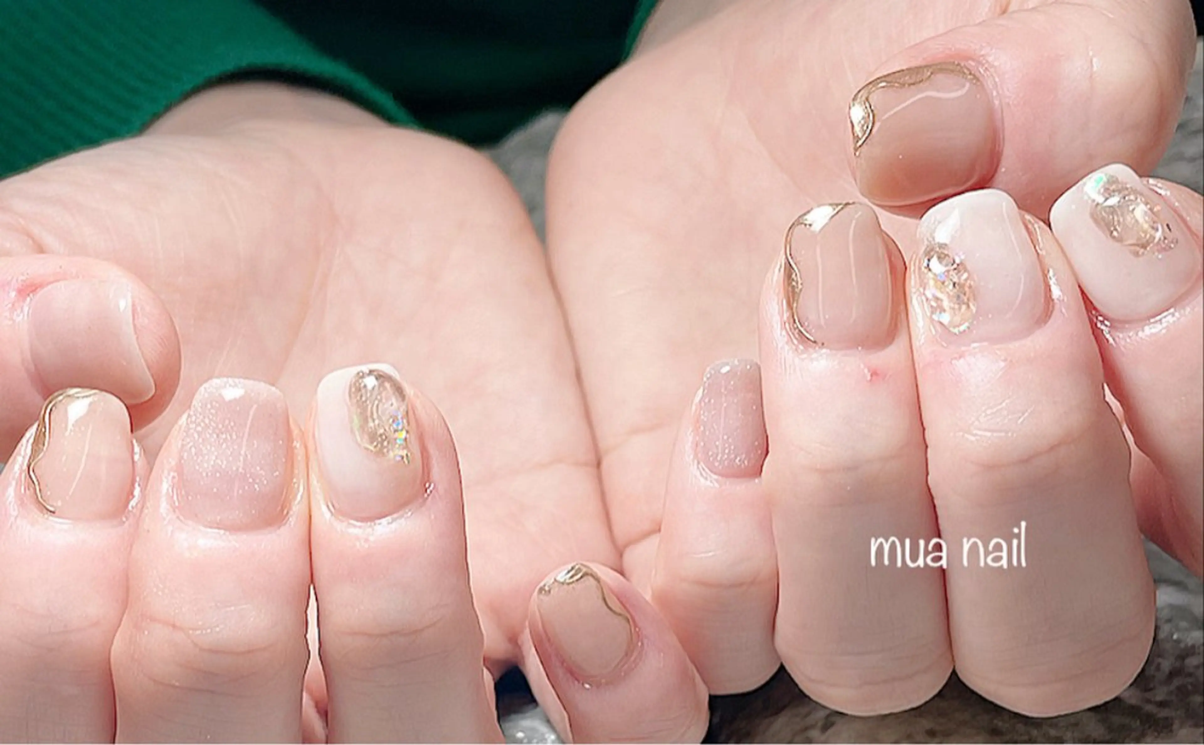 ネイル キラキラネイル シンプルネイル ハンドネイル mua nail mikiのネイルデザイン