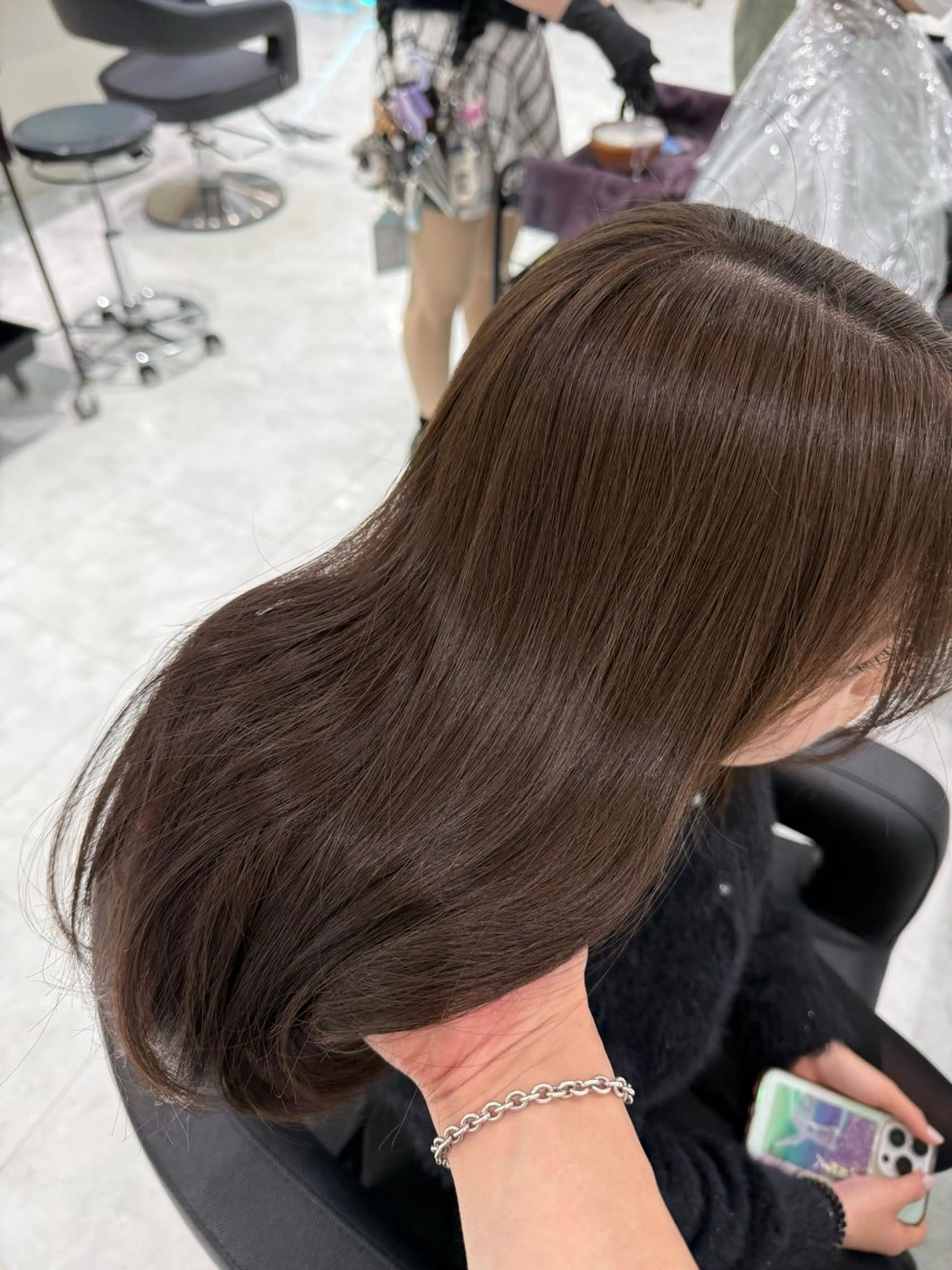 ミディアム カラー ヘアカラー トリートメント ♡上品韓国髪♡ブラ ウン/SAYATOのヘアスタイル