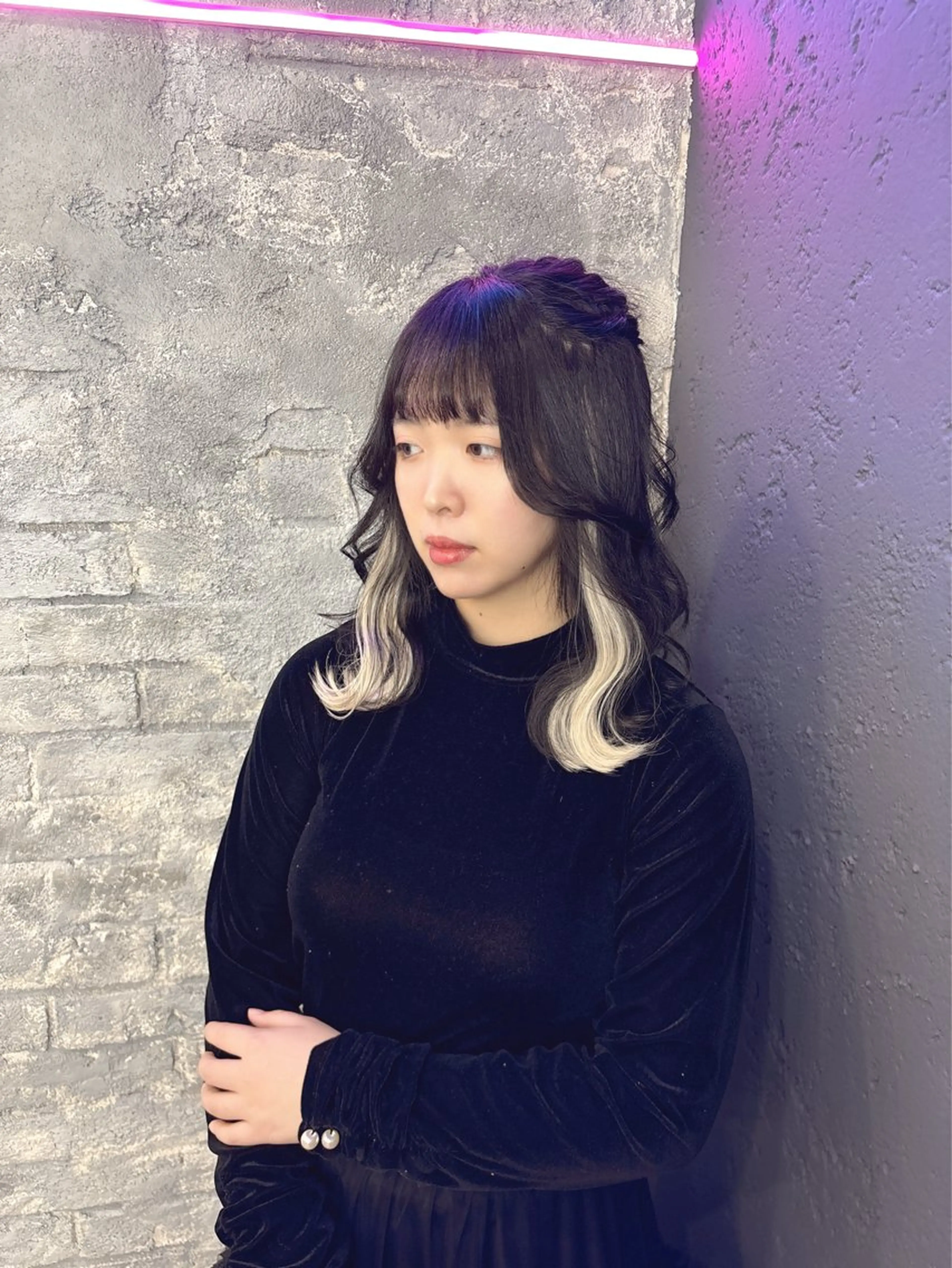 セミロング カラー ヘアアレンジ エクステ ️韓国ヘア／レイヤー カットYūka❤️のヘアスタイル