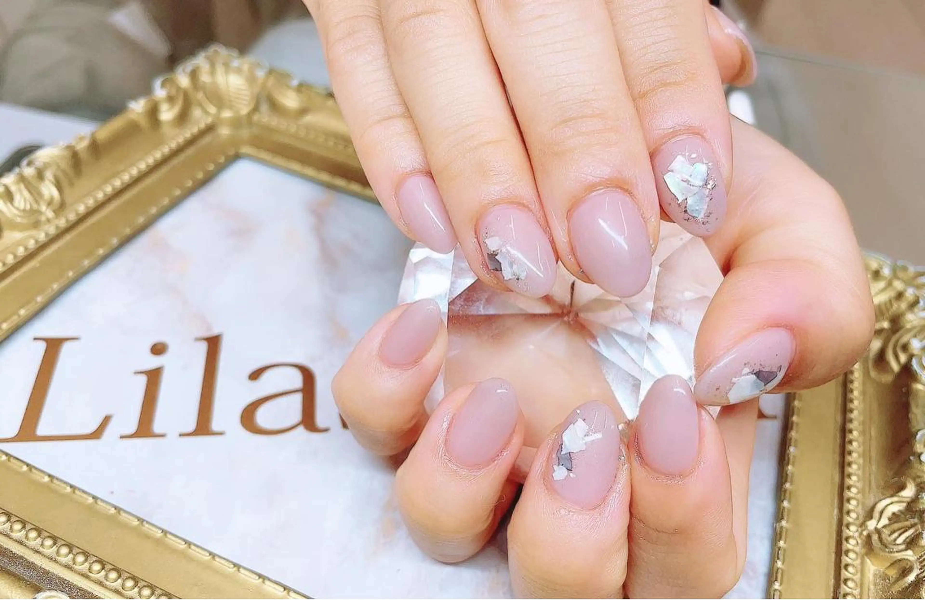 ネイル ジェルネイル グラデーション ハードジェル キラキラネイル ラメ(グリッター) Lilas Nailのネイルデザイン