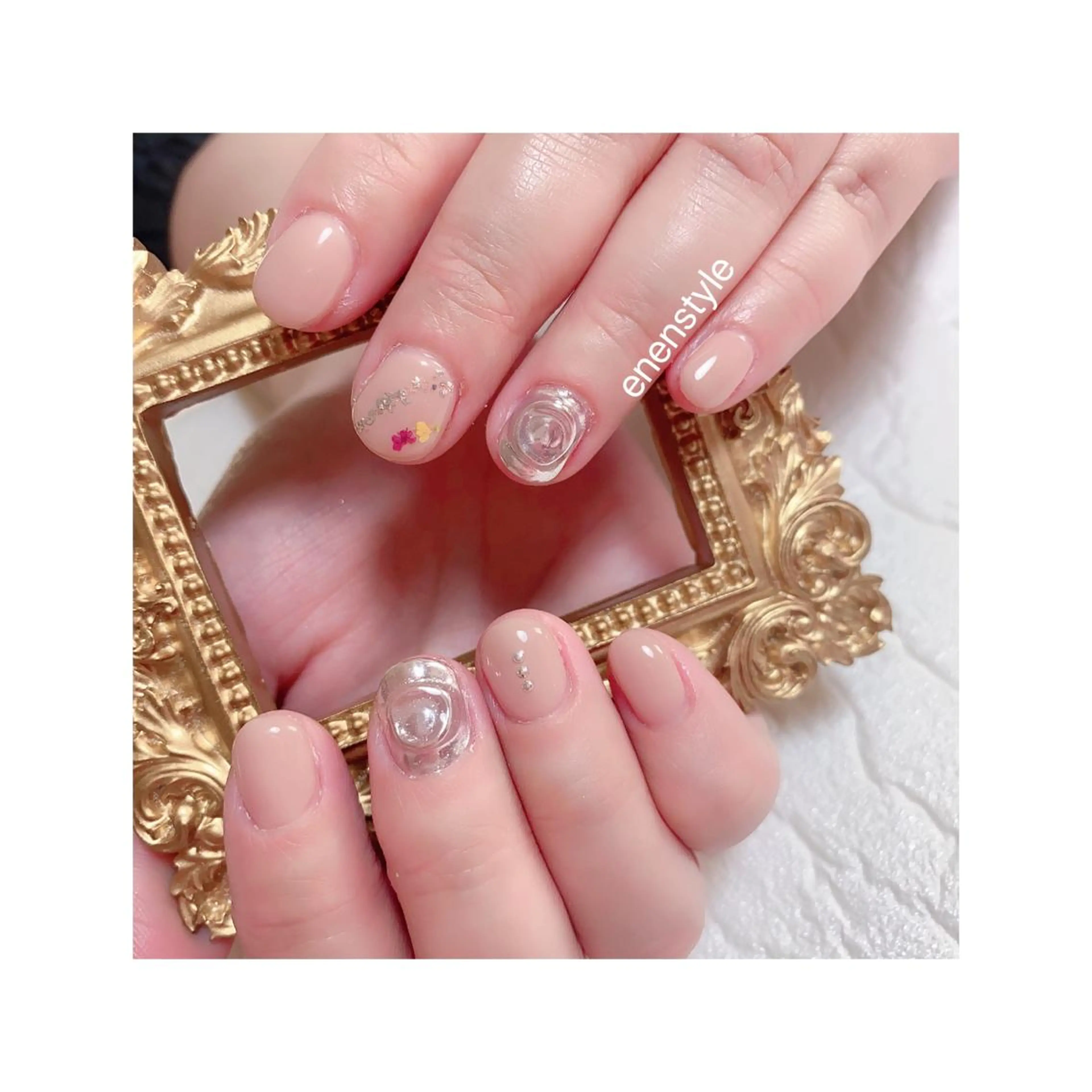 ショート ネイル ジェルネイル ニュアンスネイル オフィスネイル ワンカラーネイル パラジェル ハンドネイル 👑enen style👑のネイルデザイン