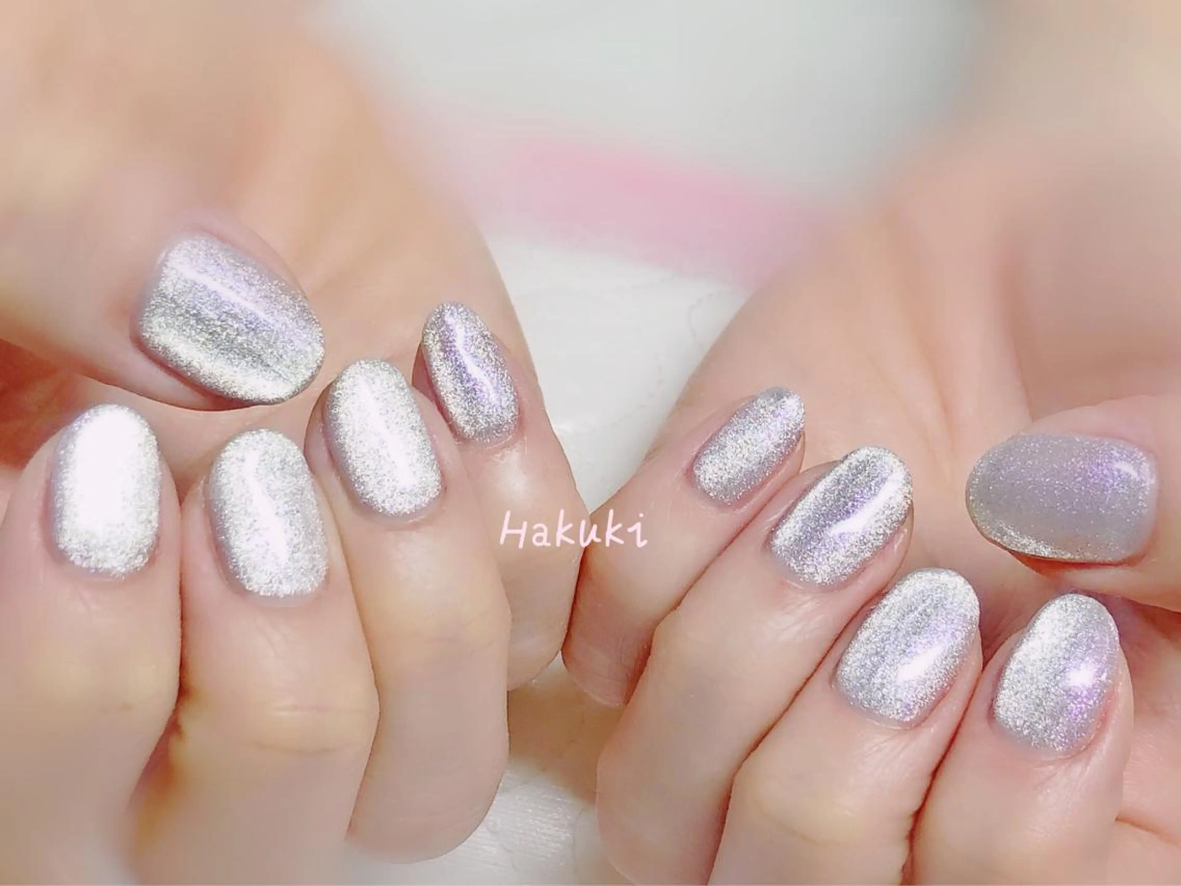 ネイル ハンドネイル ハンドケア ハク キのネイルデザイン