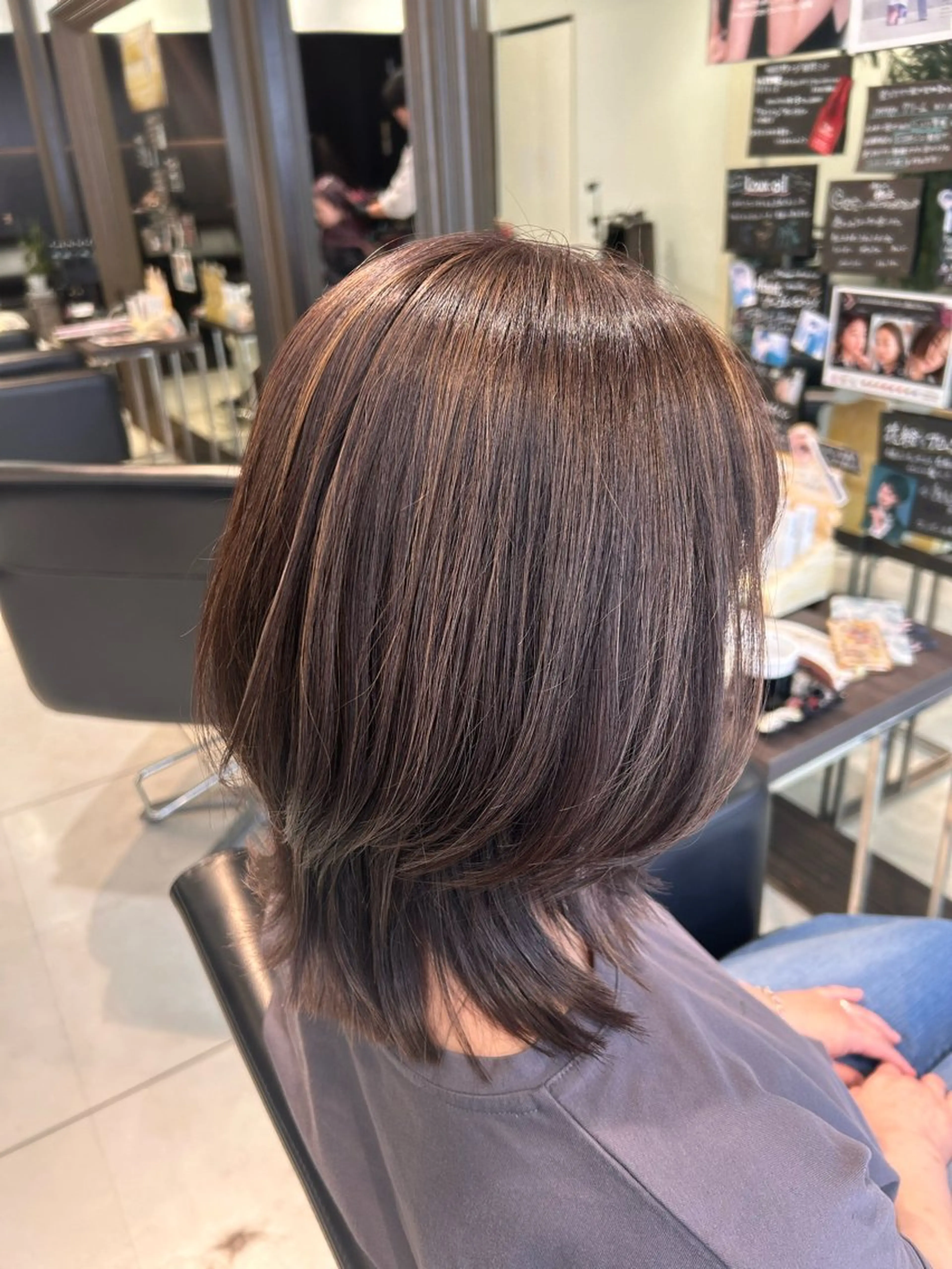 ミディアム カラー 透明感カラー 板橋 島村美咲のヘアスタイル