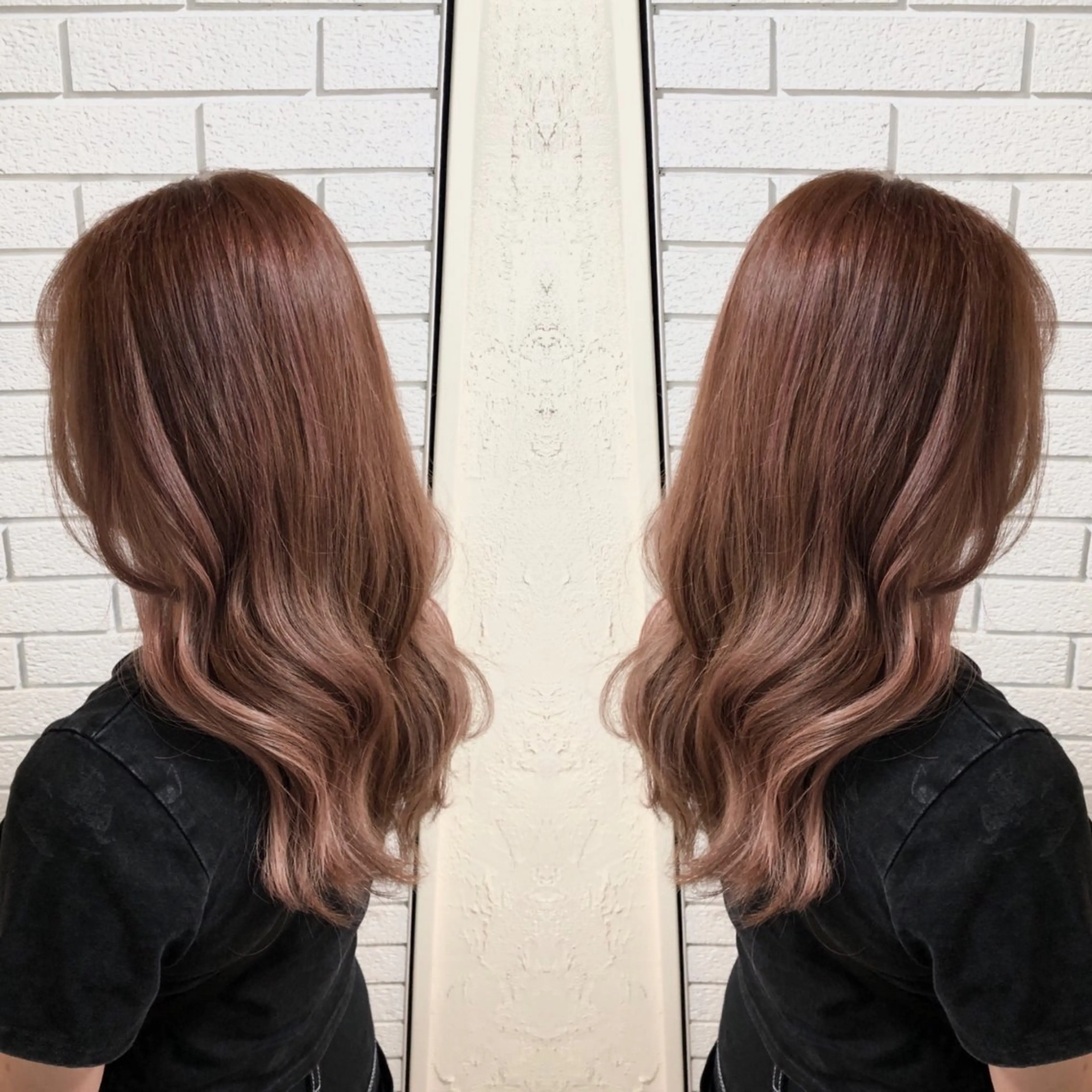 ロング ボブ くびれヘア ハイライト 髪質改善 ロング カット ヘアカラー トリートメント 艶カラー🩵💛 NANAのヘアスタイル