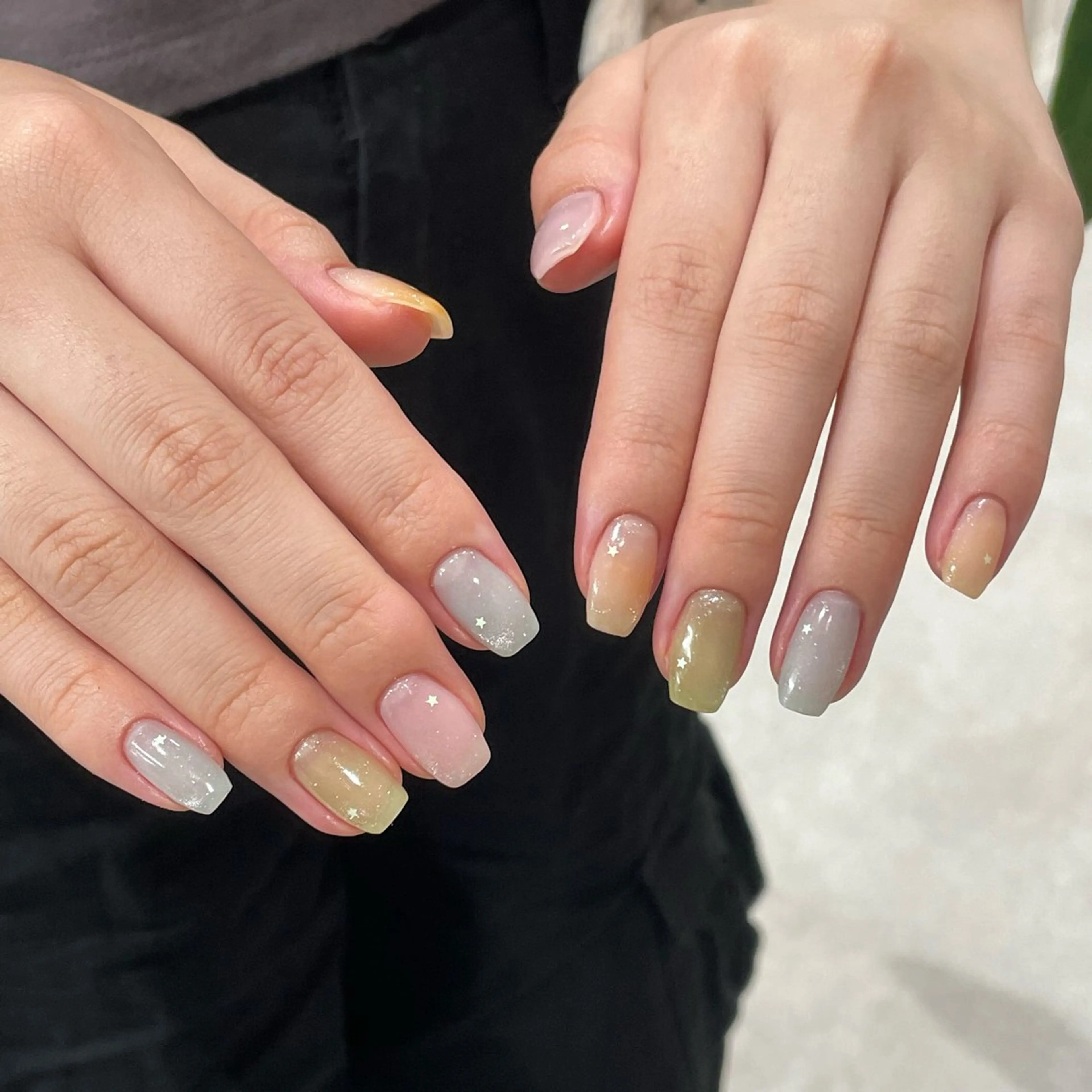 ネイル ハンドネイル うの 韓国ﾈｲﾙ໒꒱⋆⭒˚のネイルデザイン