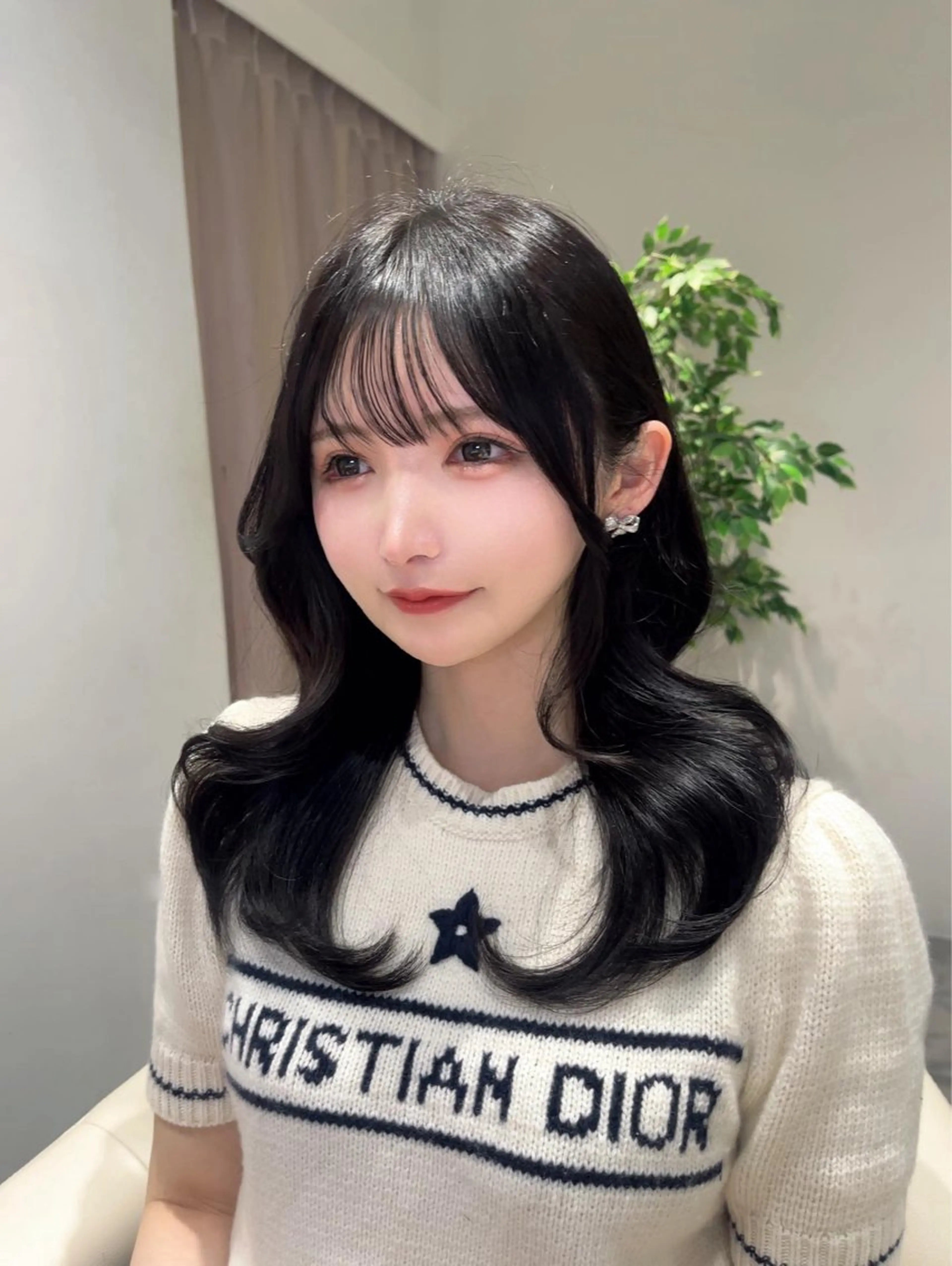 ミディアム カラー カット ヘアカラー トリートメント ヘッドスパ ヘアセット 韓国ヘア/レイヤー/ 顔まわり/りょーとのヘアスタイル