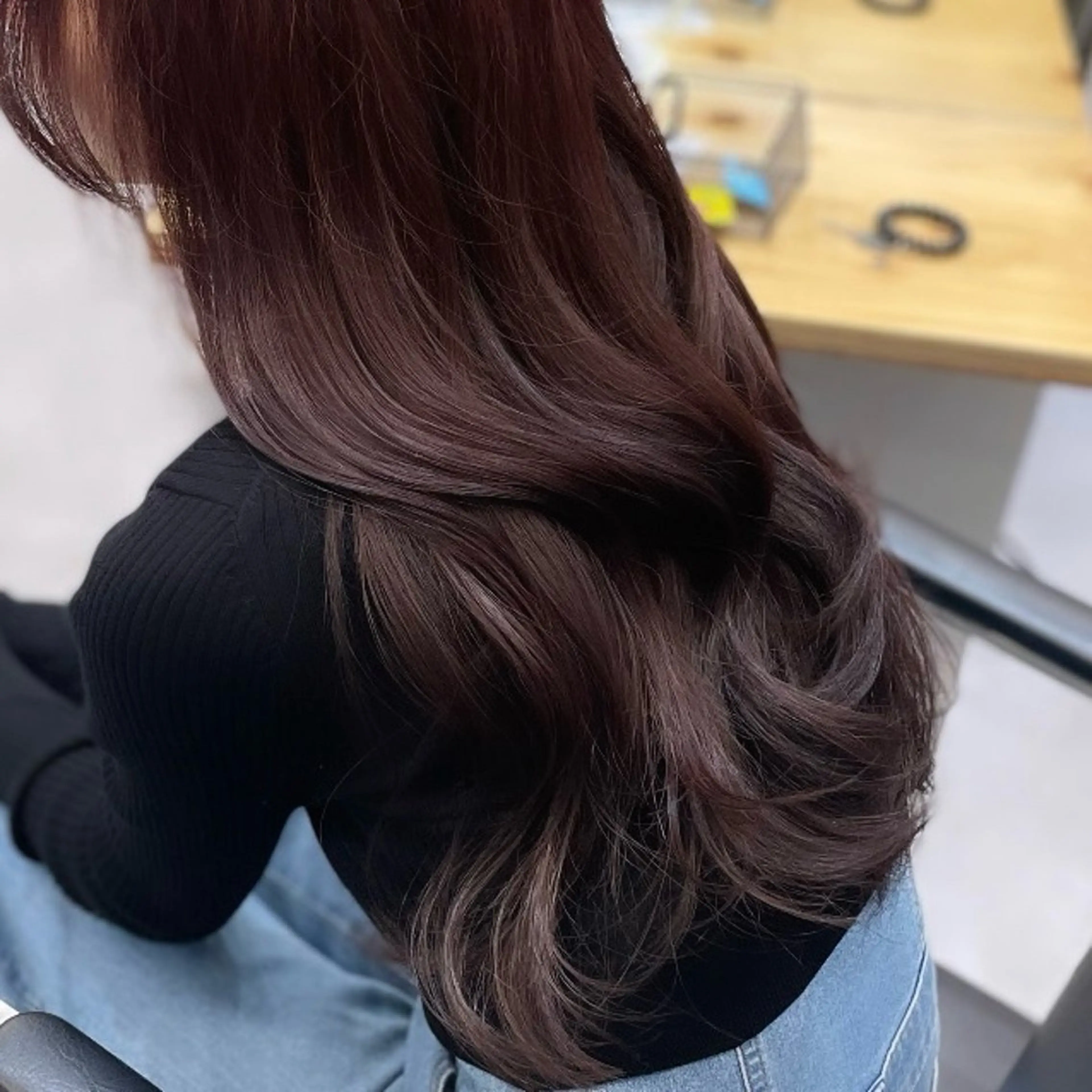 ロング カラー ブラウンカラー ラベンダーカラー カット ヘアカラー Rui/透明感カラー 暖色/レイヤーカットのヘアスタイル