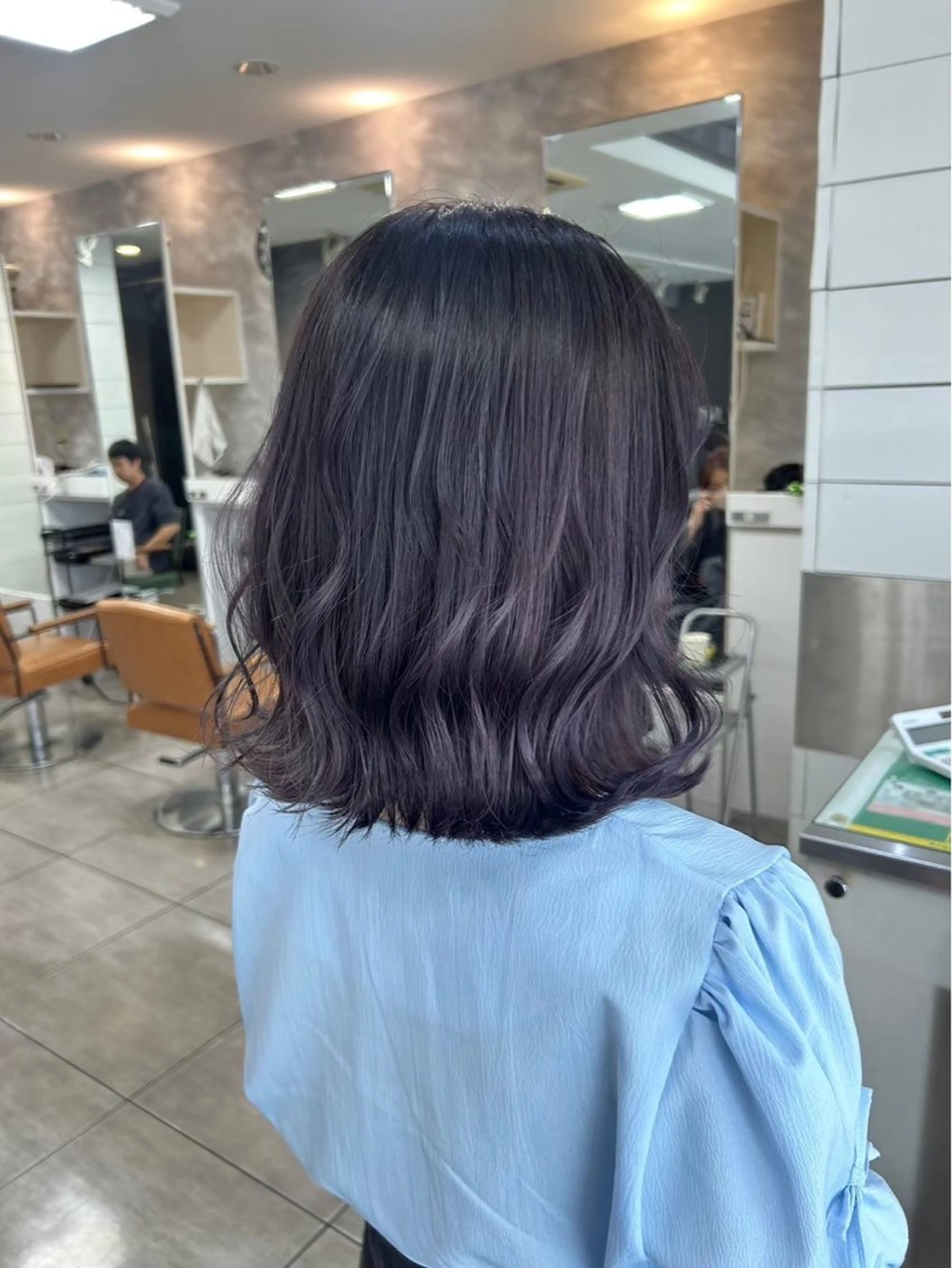 セミロング ヘアカラー 似合わせカット✂️ 赤阪 隼🐧のヘアスタイル