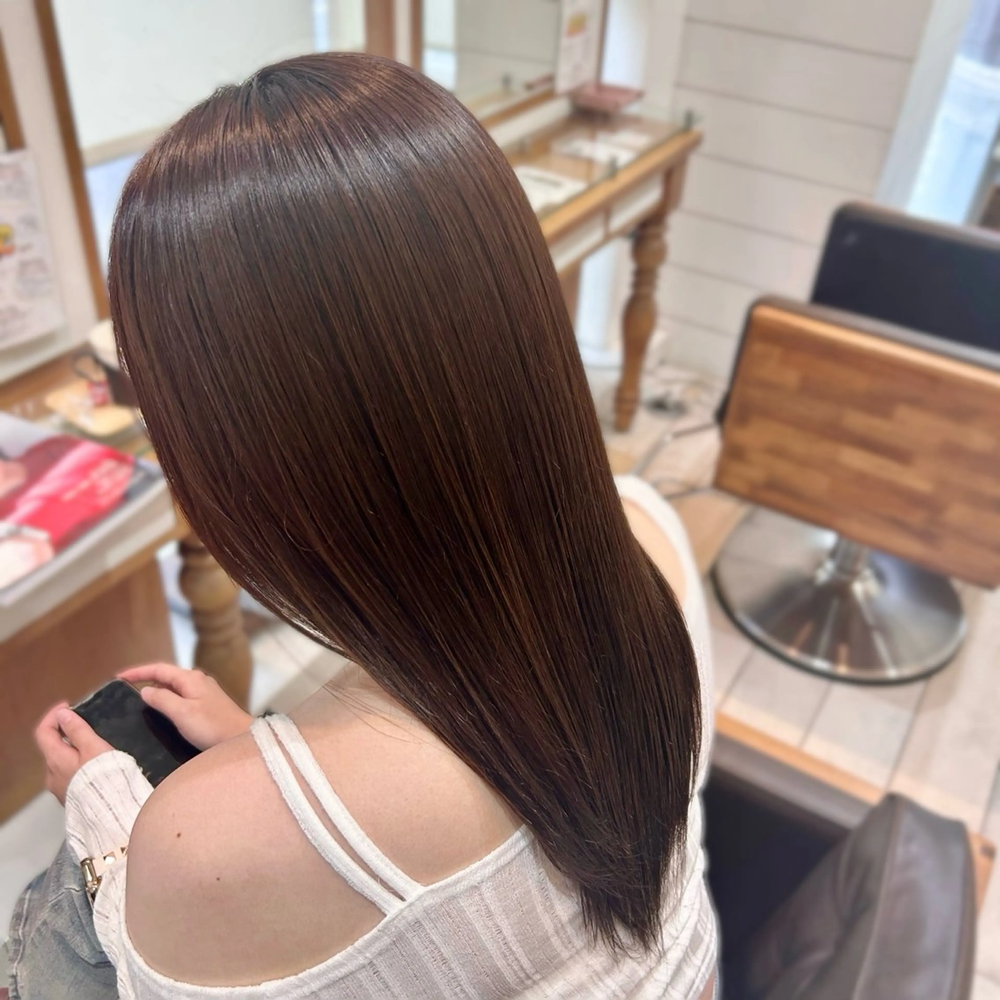 セミロング カラー Rion/渋谷 /ブリーチなしカラーのヘアスタイル