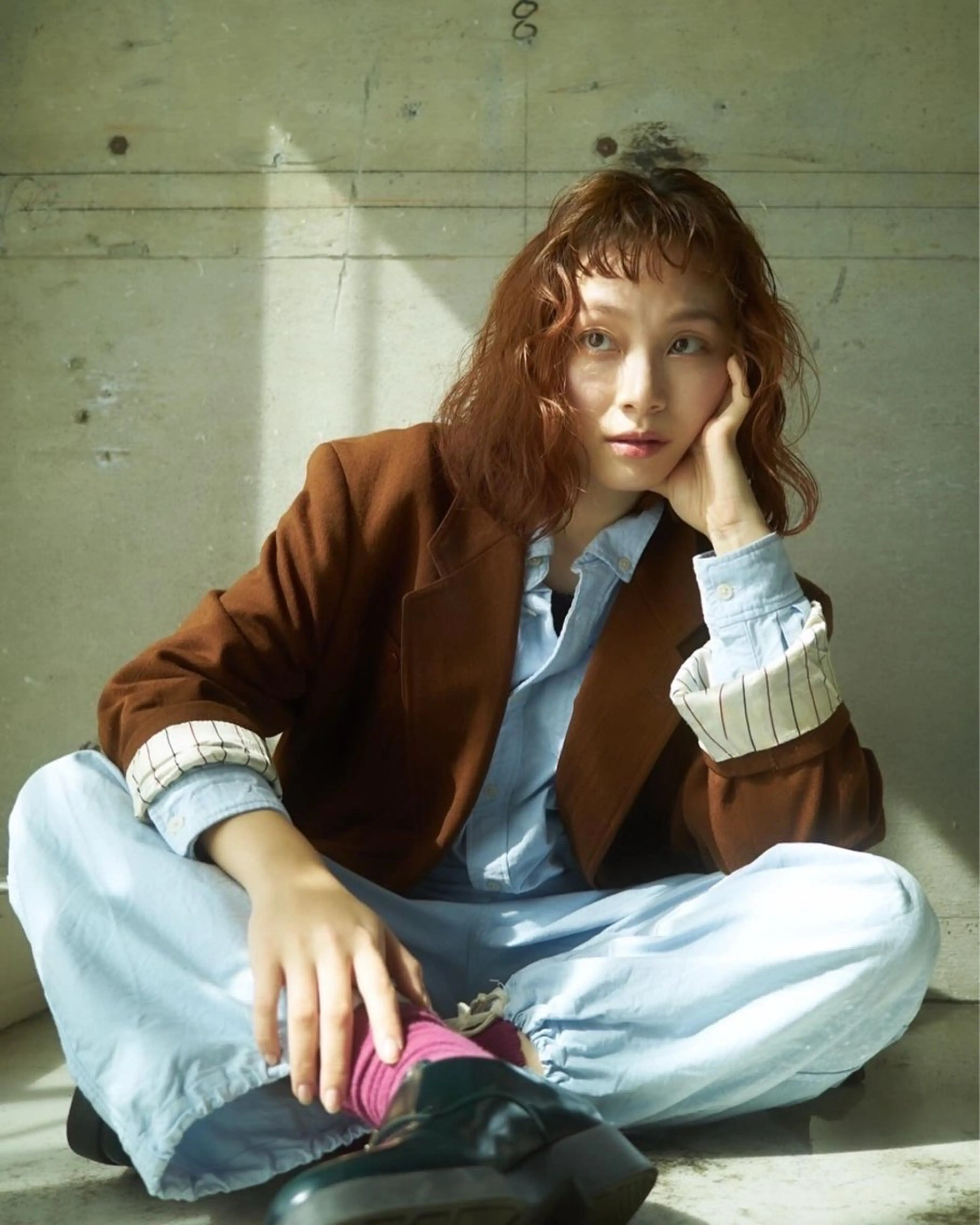 ミディアム カラー パーマ 産休中です 艶カラー♡オカのヘアスタイル