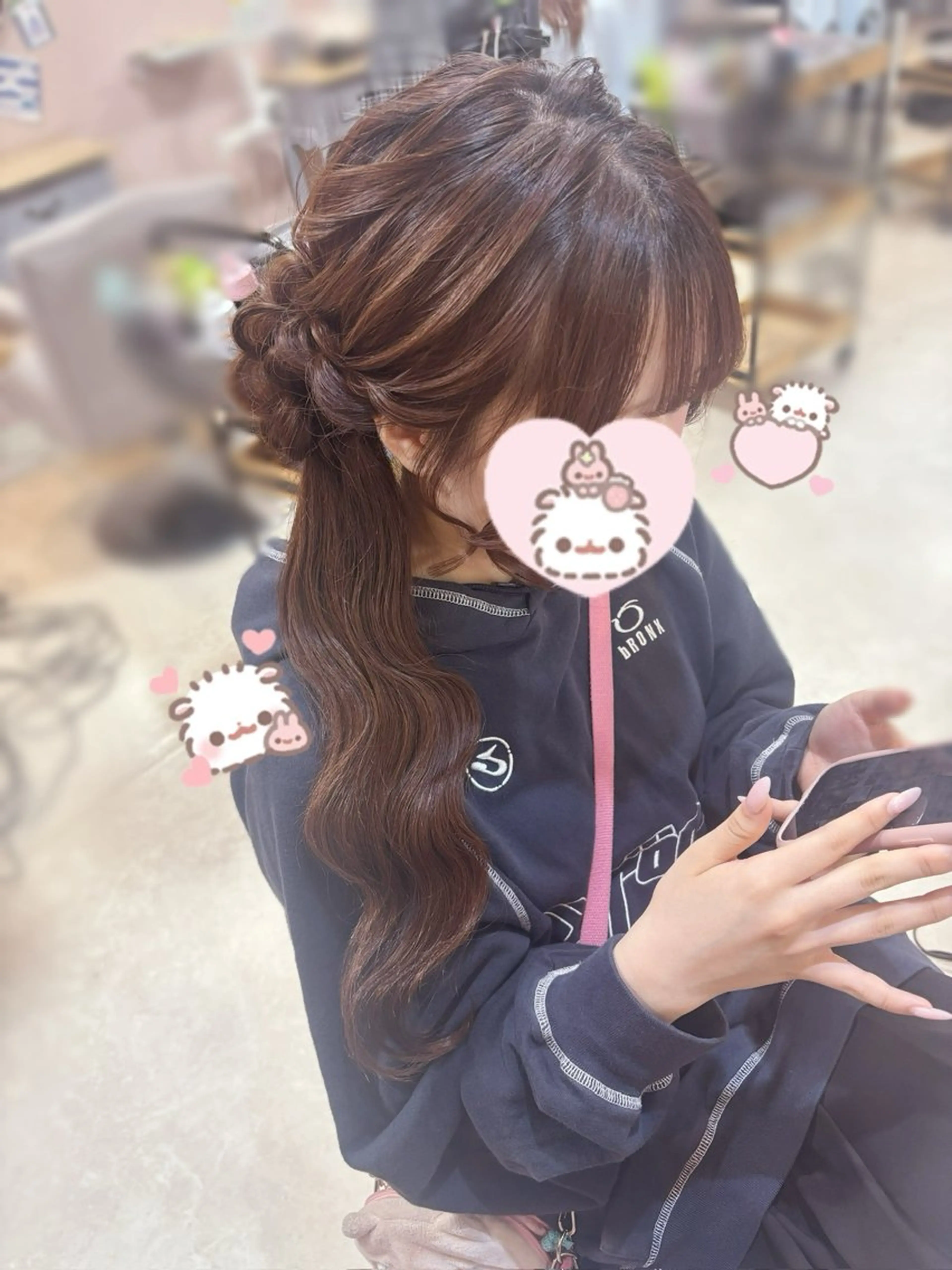 サイドポニーお団子🐈‍⬛🎀の写真