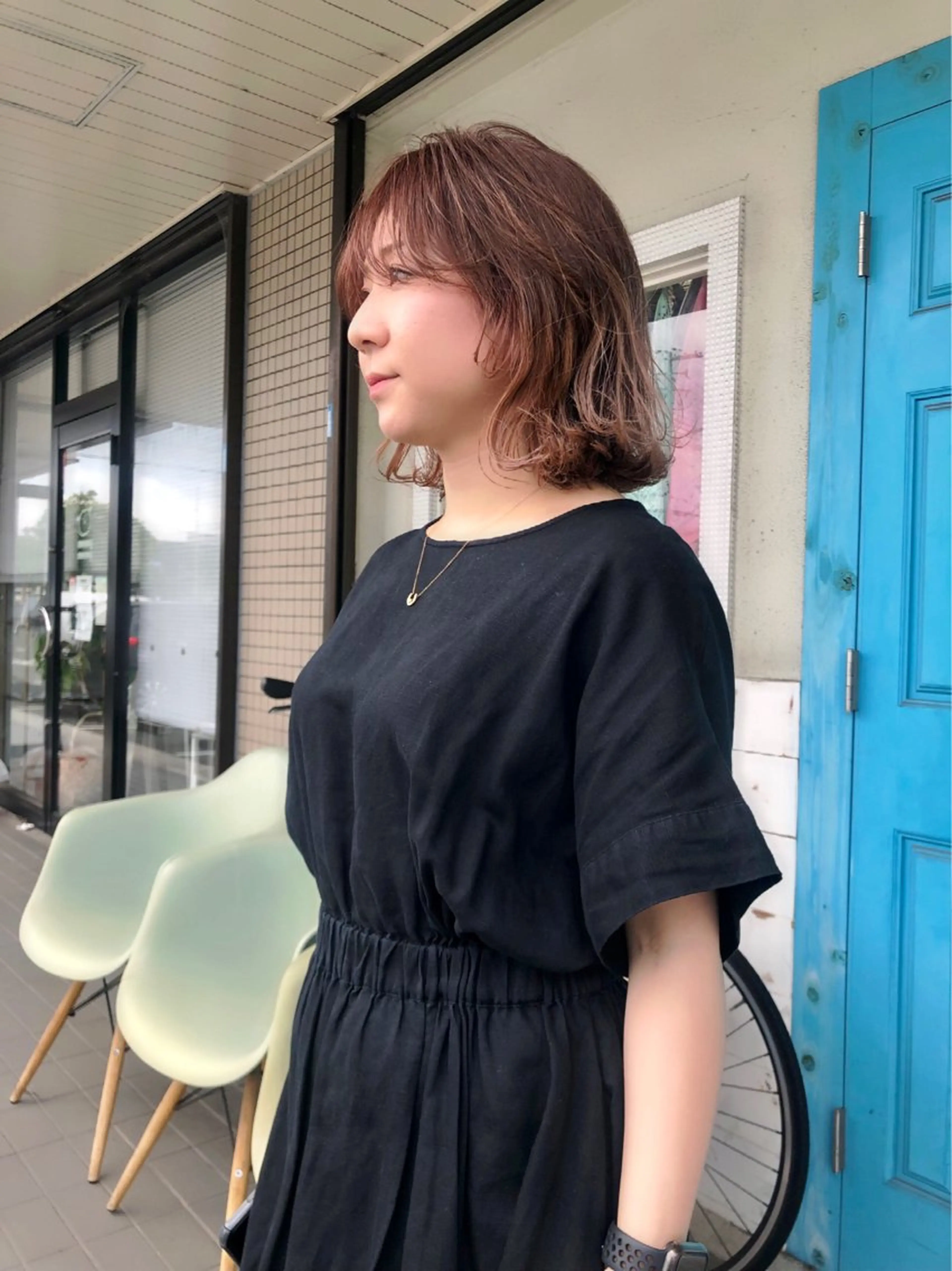 ミディアム カラー 原田 慎吾のヘアスタイル