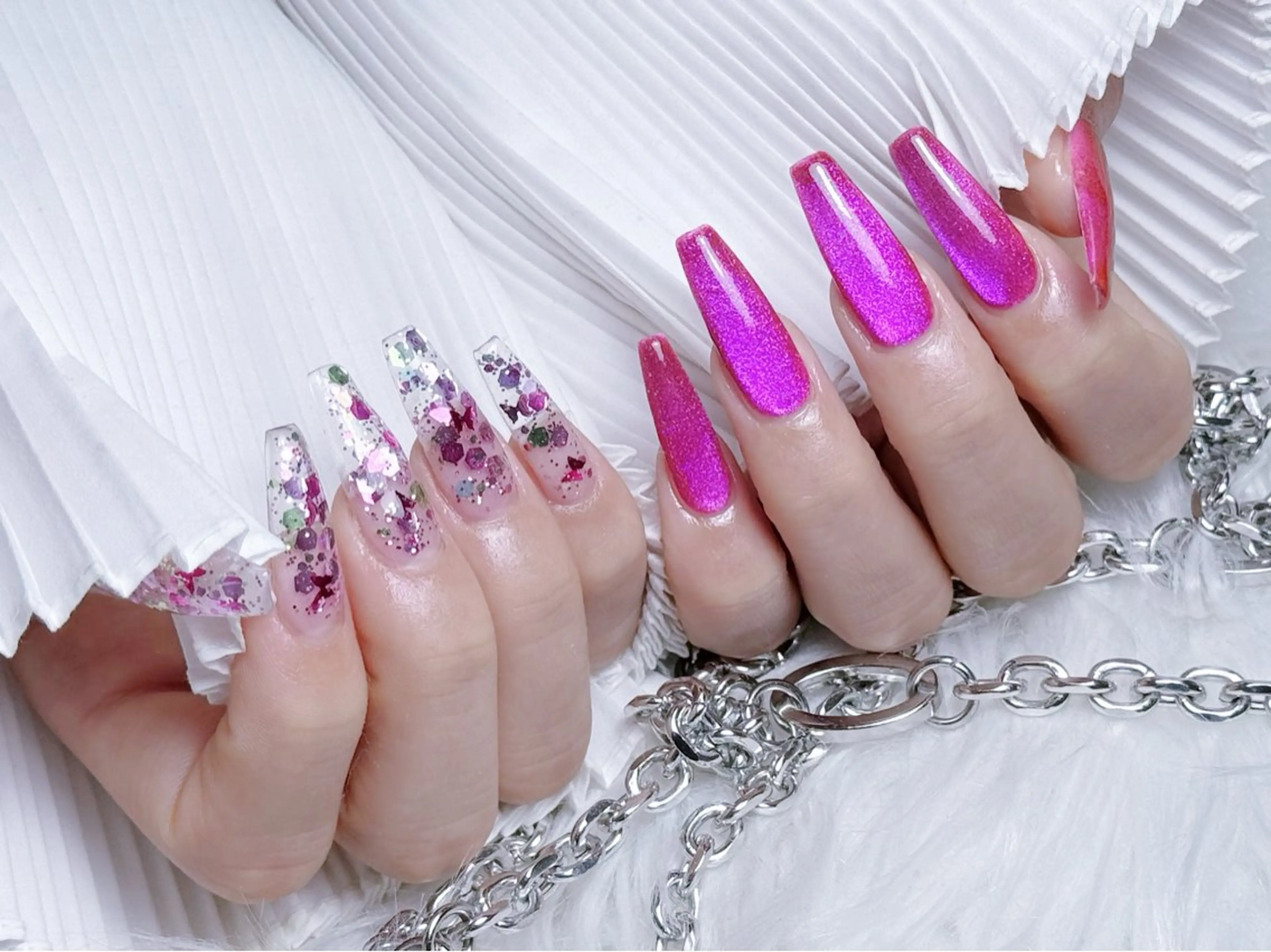 ネイル チークネイル 長さ出し フラワーネイル フレンチネイル ガーリー ハンドネイル ハンドケア NEW NAIL 池袋のネイルデザイン