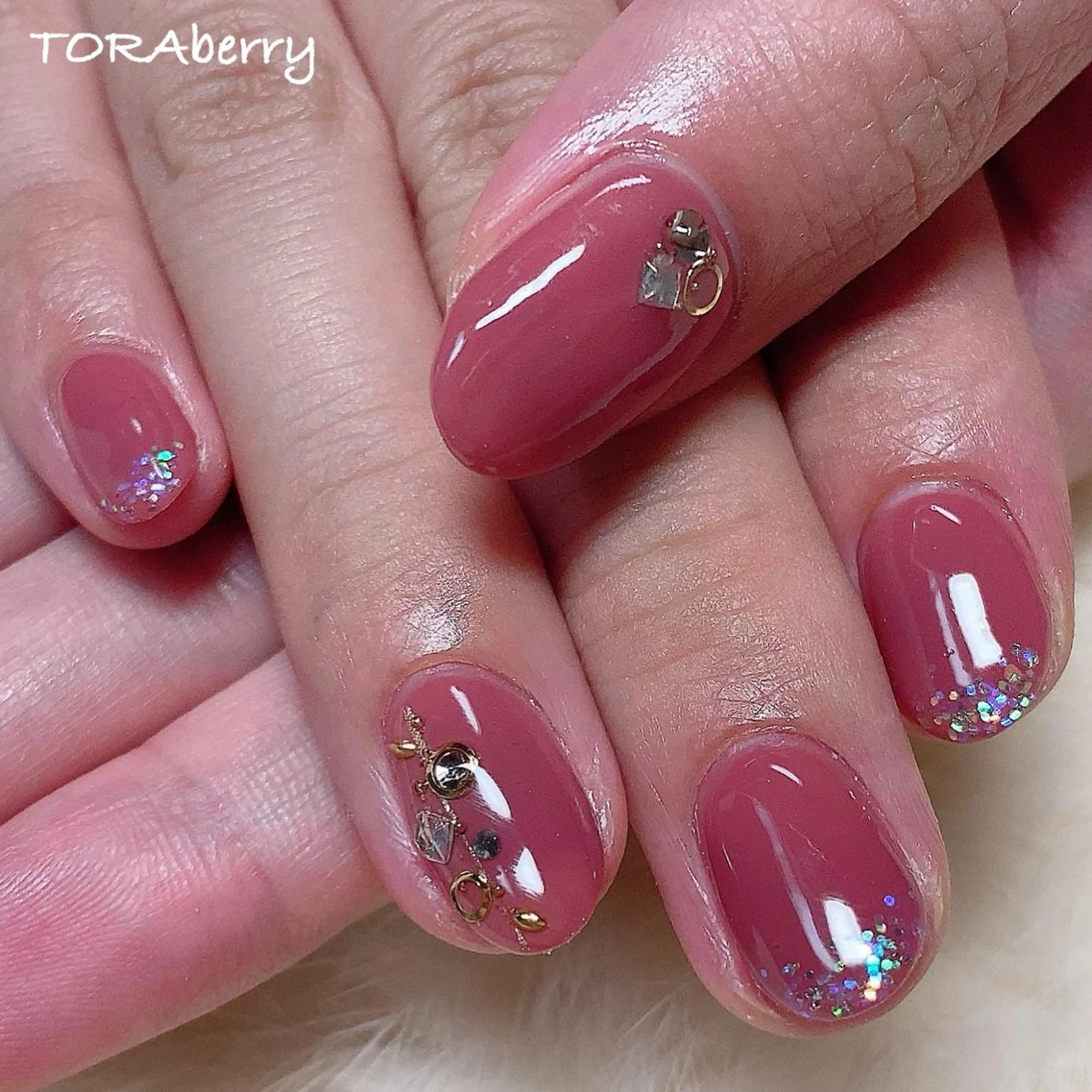 ネイル ピンク ハンドネイル ネイリスト なつみのネイルデザイン