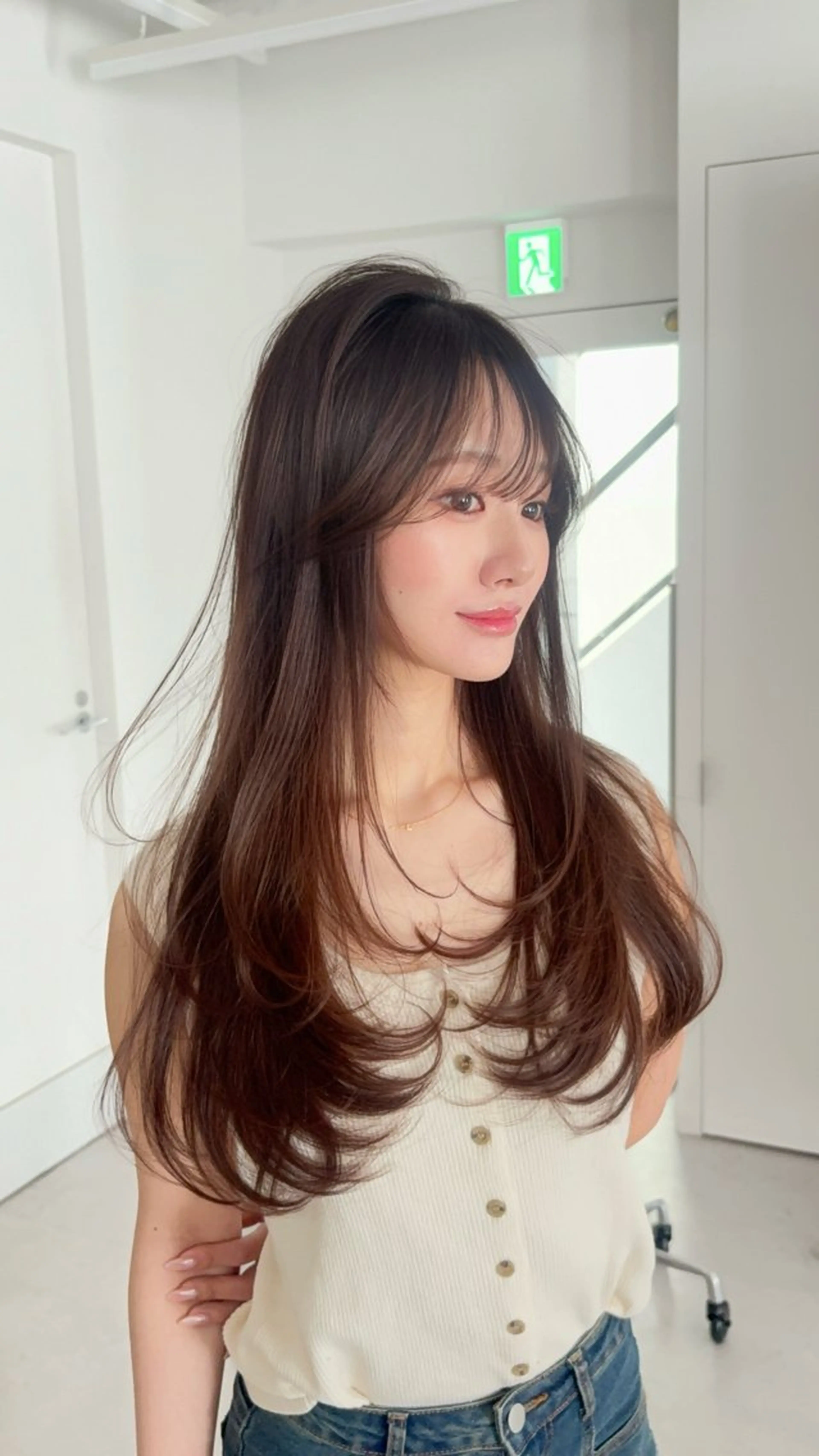 【ダメージ軽減セット🌿】全体カット➕天使の艶カラー➕AYUNCHE 1stepトリートメント➕韓国風巻き⭐の写真