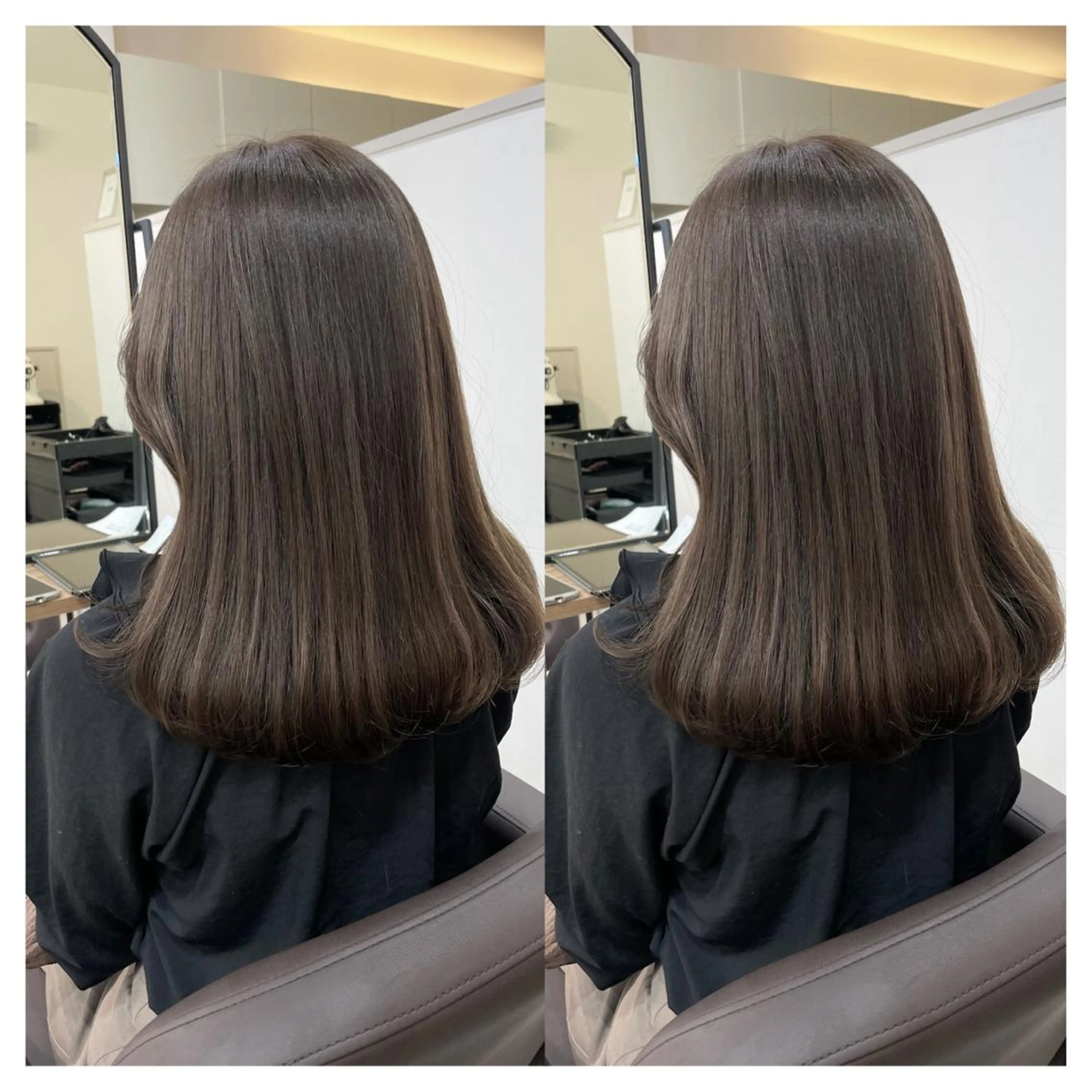 ミディアム カラー カット ヘアカラー トリートメント 村山 茉衣のヘアスタイル