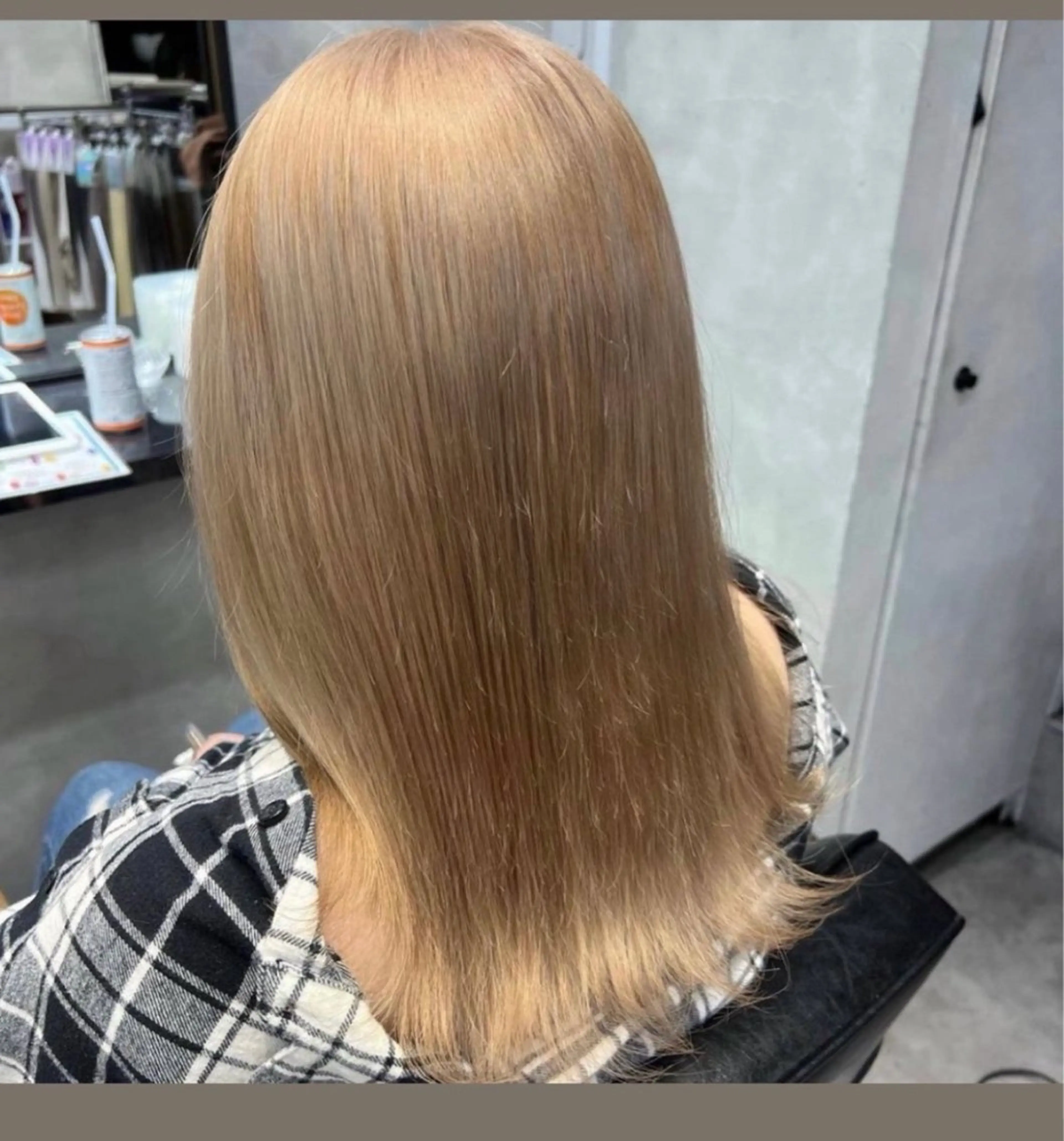 セミロング ヘアカラー 濱川響太レディース カットモデルのヘアスタイル