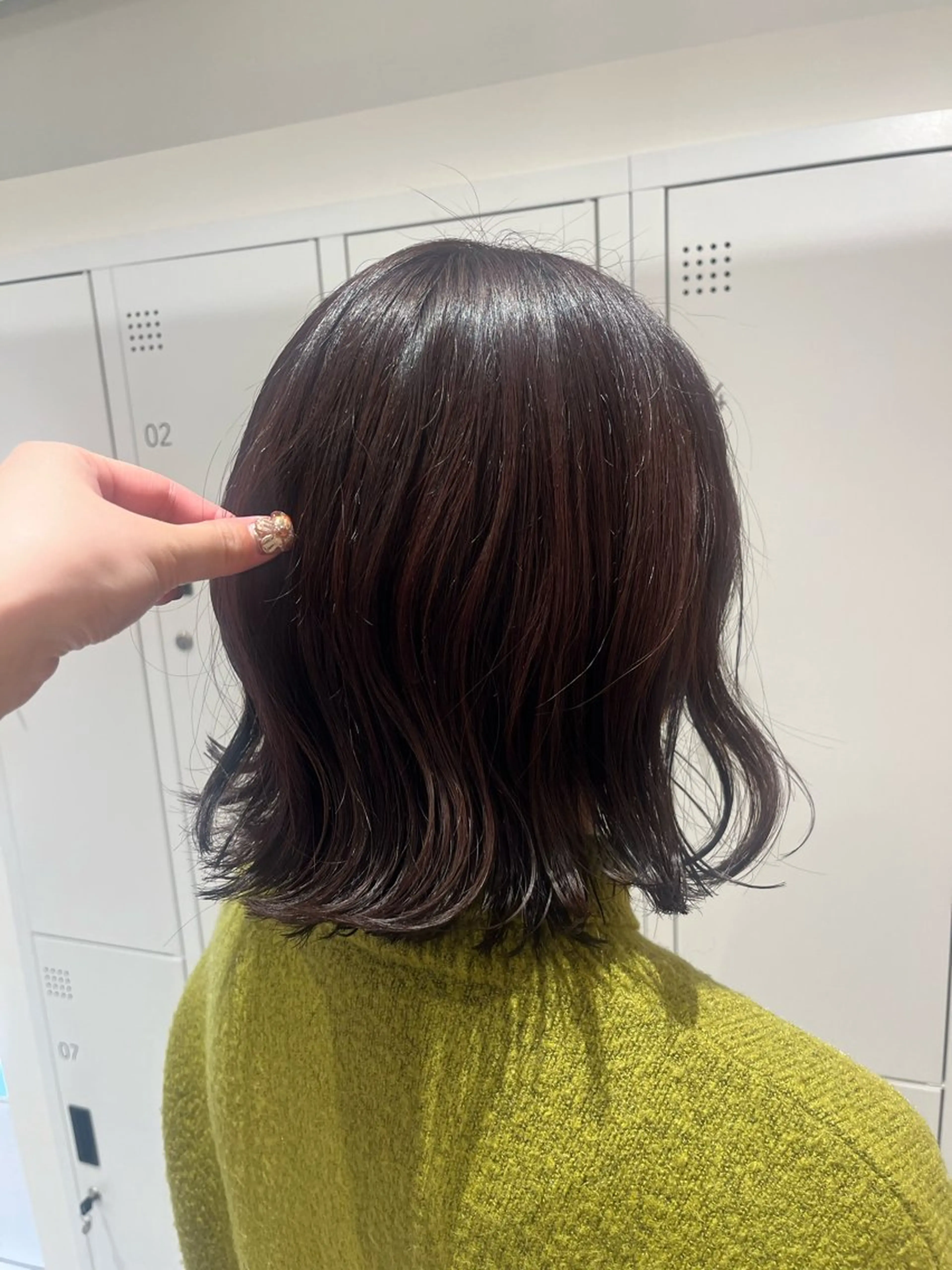 ミディアム カラー みう/仙台/暖色/ 艶髪/顔周りカット/のヘアスタイル