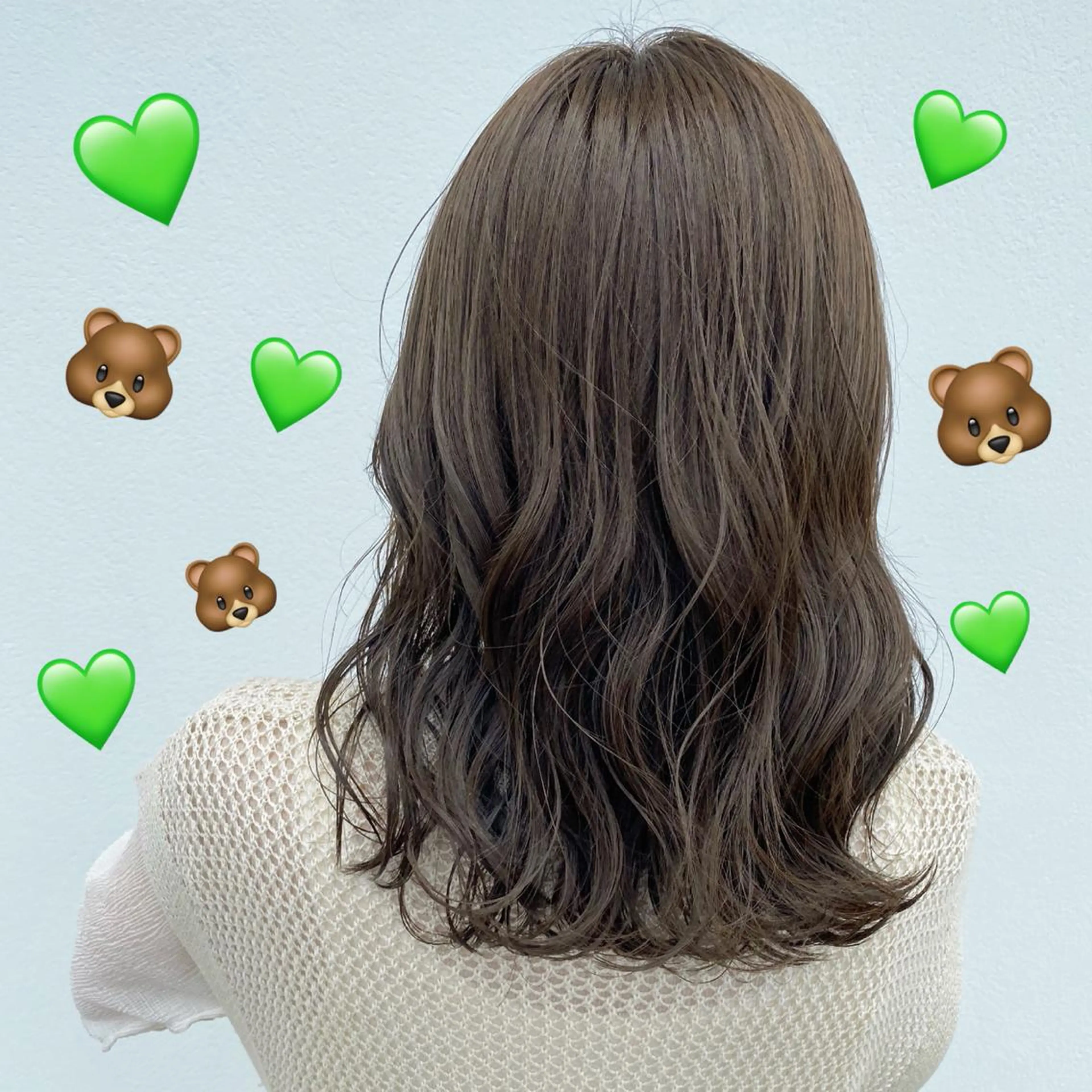 セミロング カラー バレイヤージュ ベージュカラー ブリーチ ケアブリーチ ダブルカラー ヘアカラー 韓国ヘア特化 💟 ララア 💟のヘアスタイル