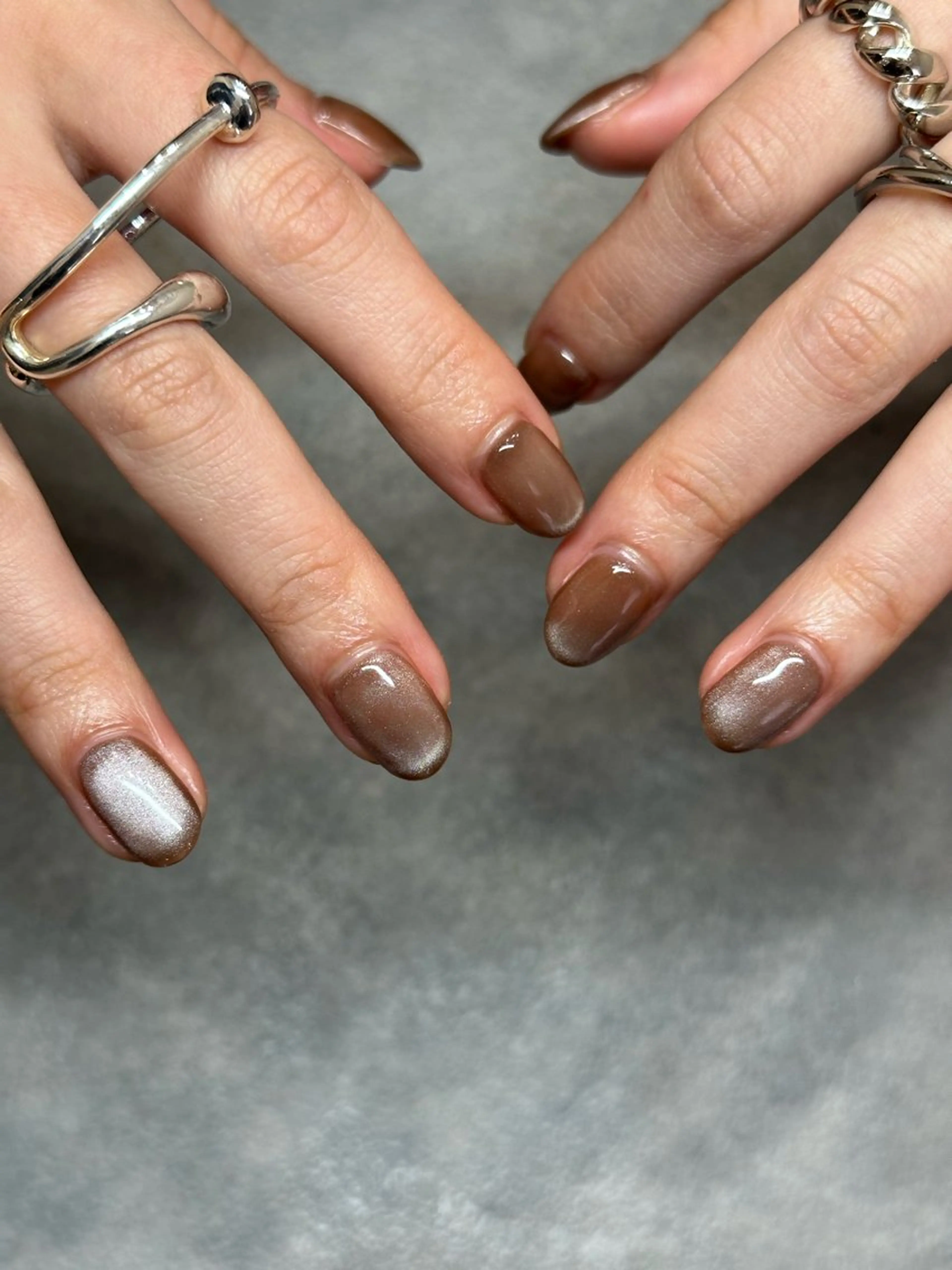 ネイル マグネットネイル ハンドネイル フットネイル kiii.__ ✴︎*のネイルデザイン