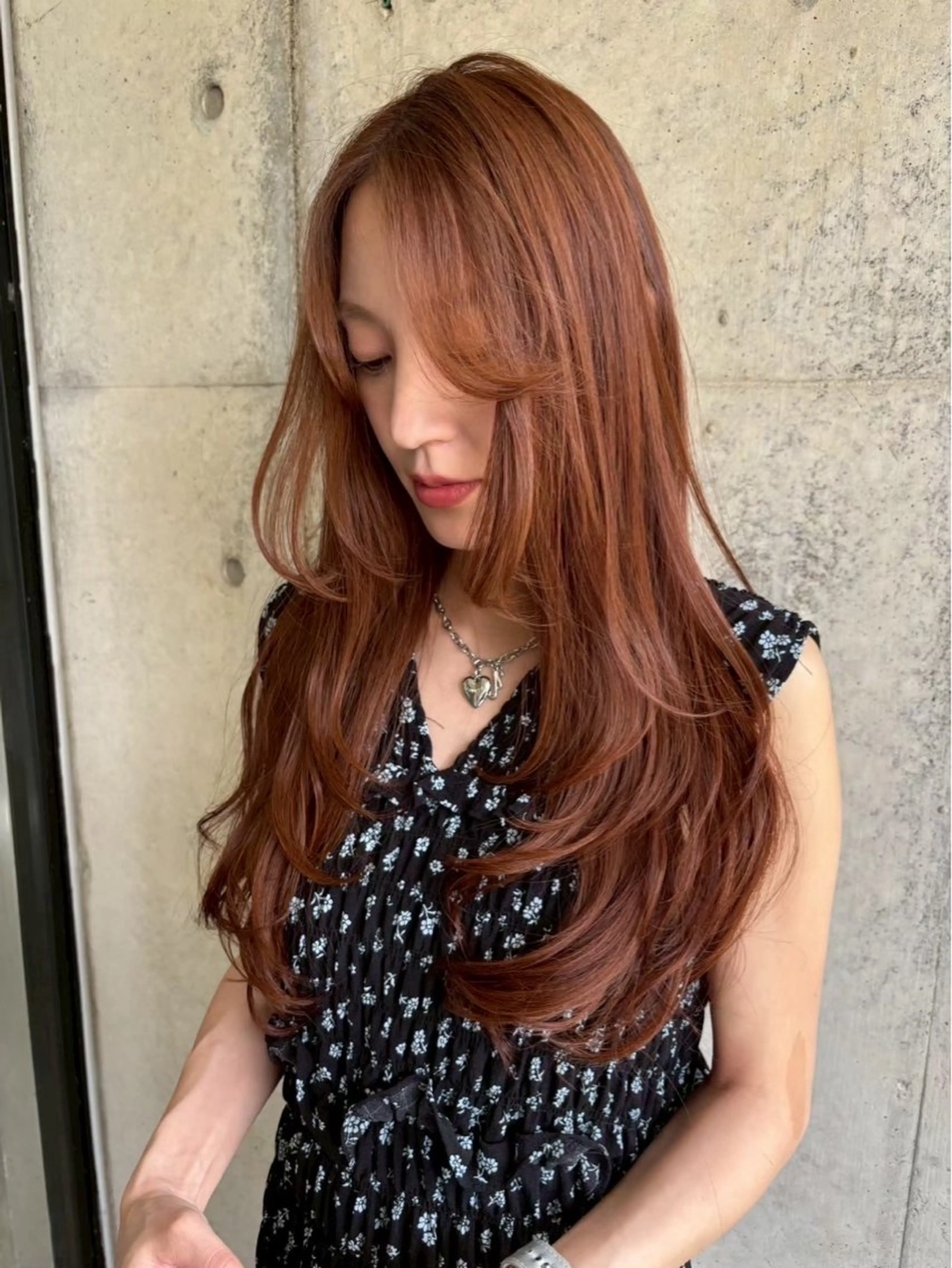 ロング カット ヘアカラー トリートメント 高橋 朝露のヘアスタイル