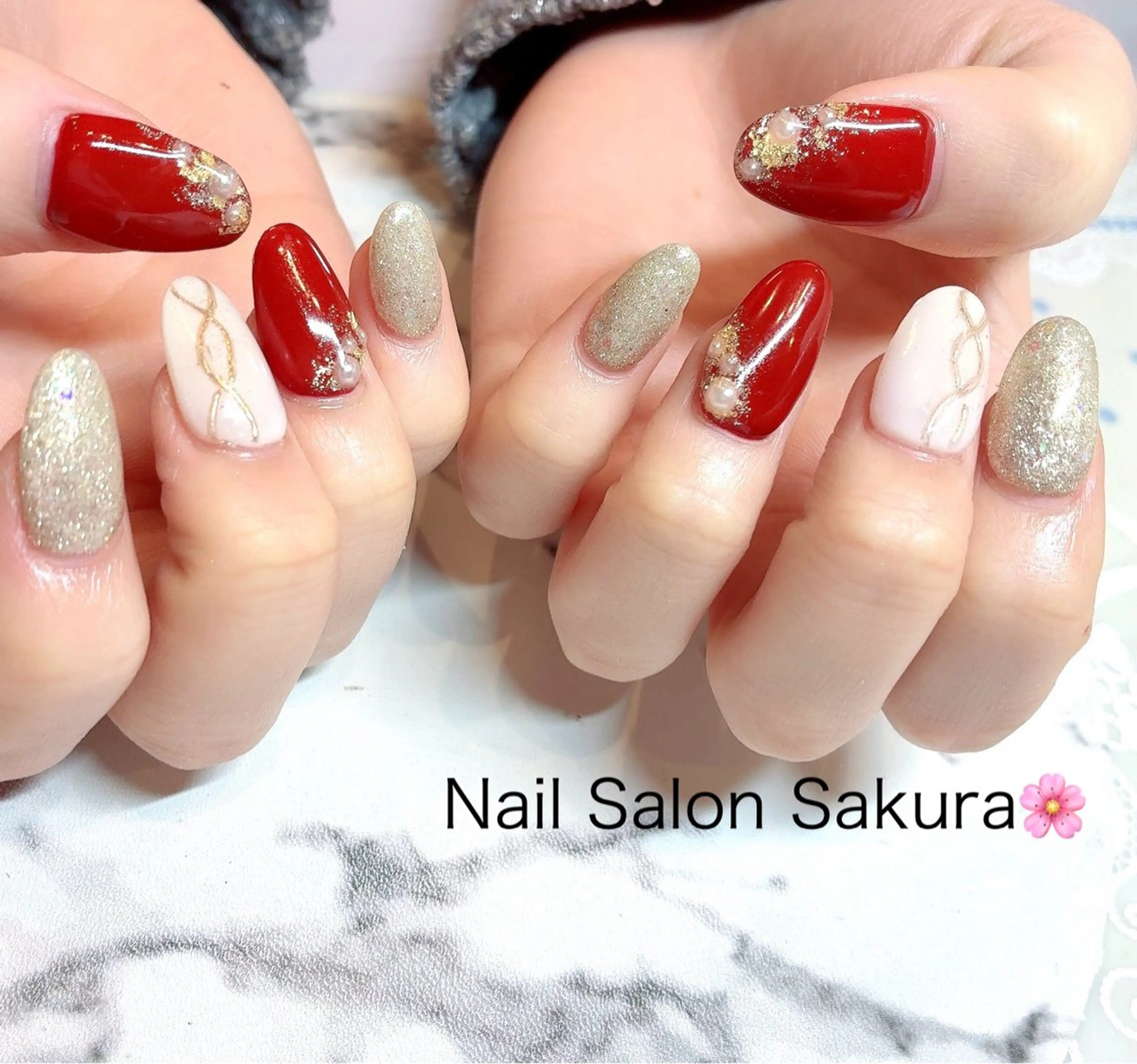 ネイル 長さ出し ネイルチップ Nail Salon Sakuraのネイルデザイン
