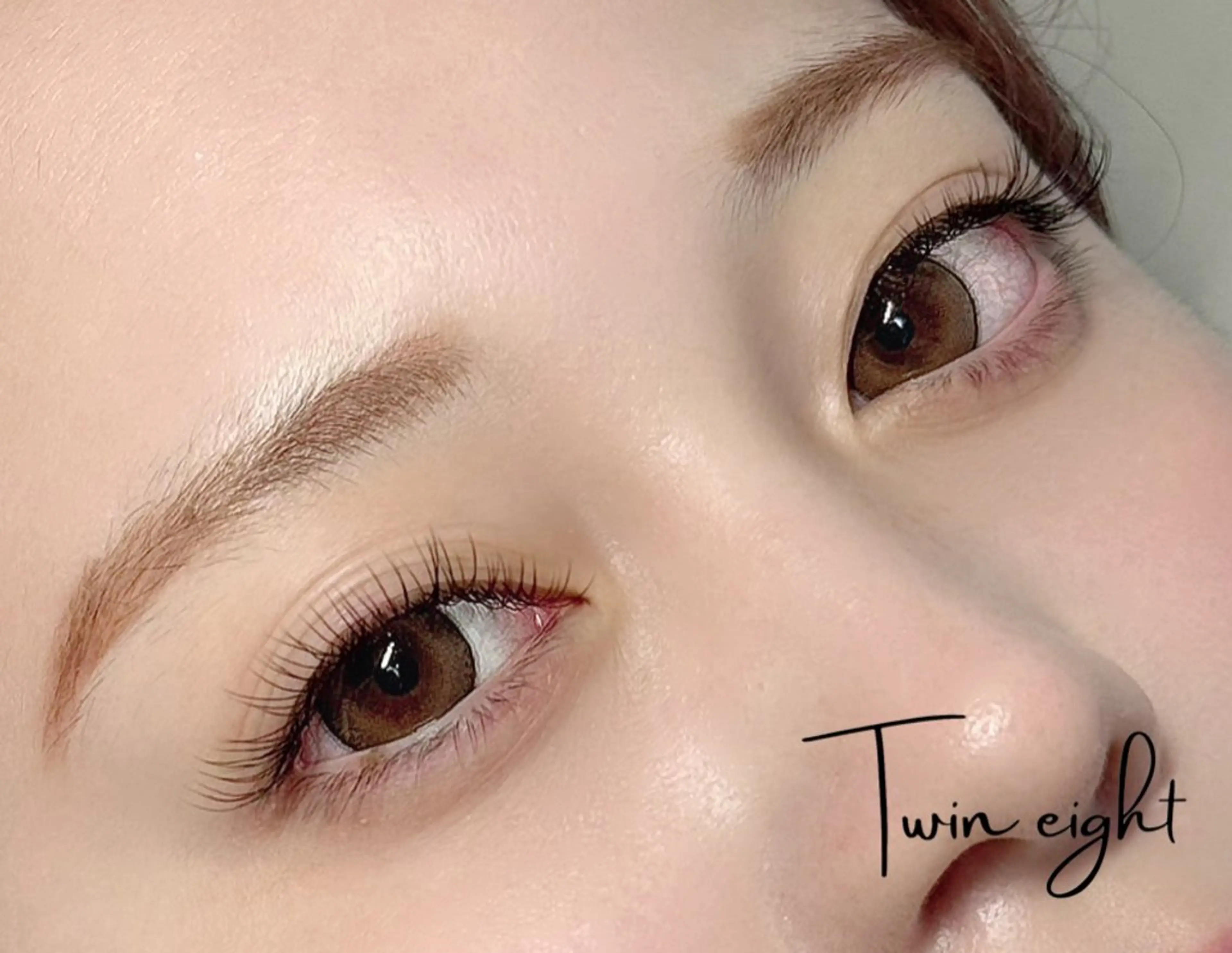 マツエク・マツパ Cカール フラットラッシュ Twin Eight ネイル&まつ毛和泉市のマツエク・マツパデザイン