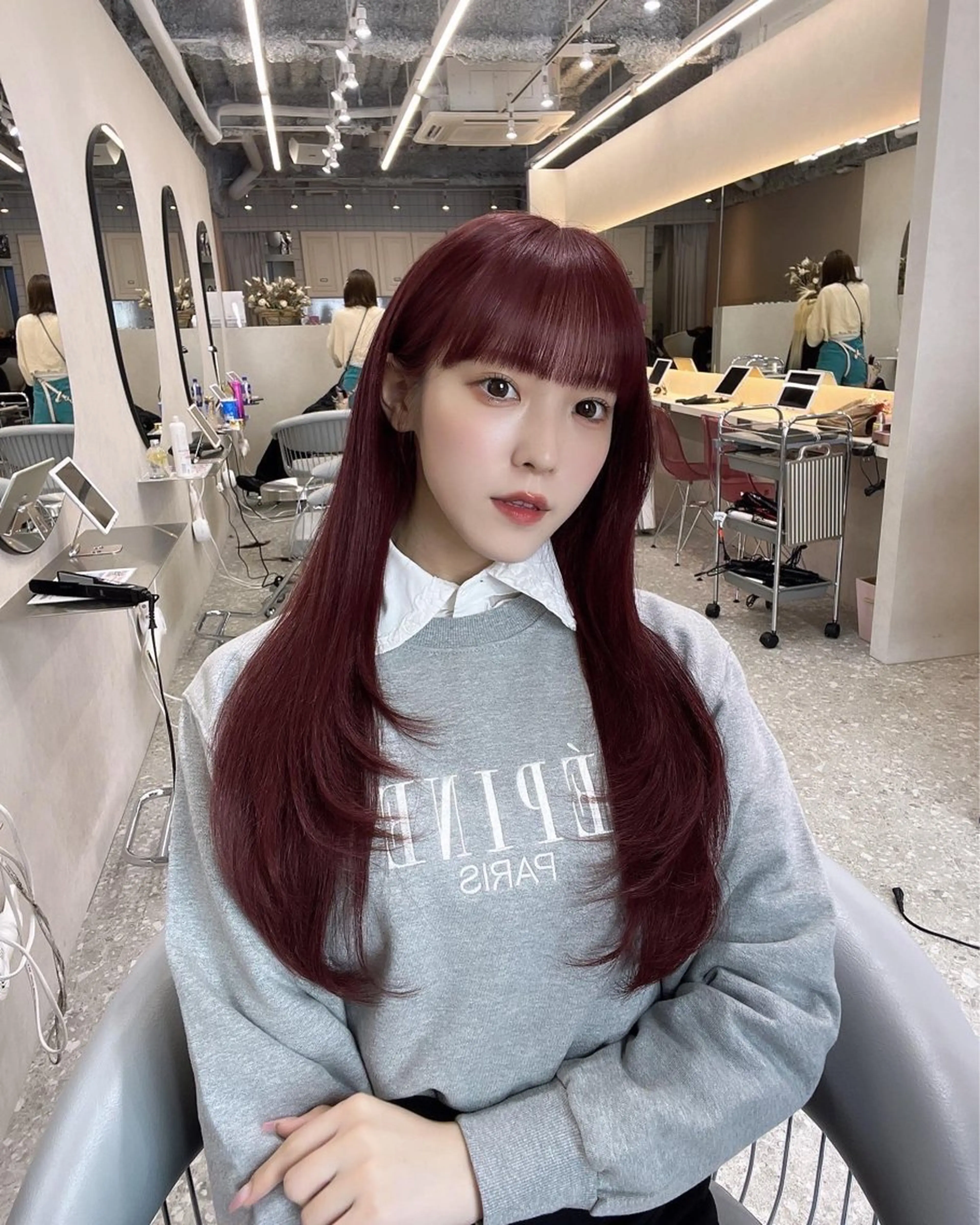 ロング カラー シールエクステ ブリーチ ダブルカラー イヤリングカラー インナーカラー ヘアカラー トリートメント 新宿/韓国風レイヤー エクステ/YUTOのヘアスタイル