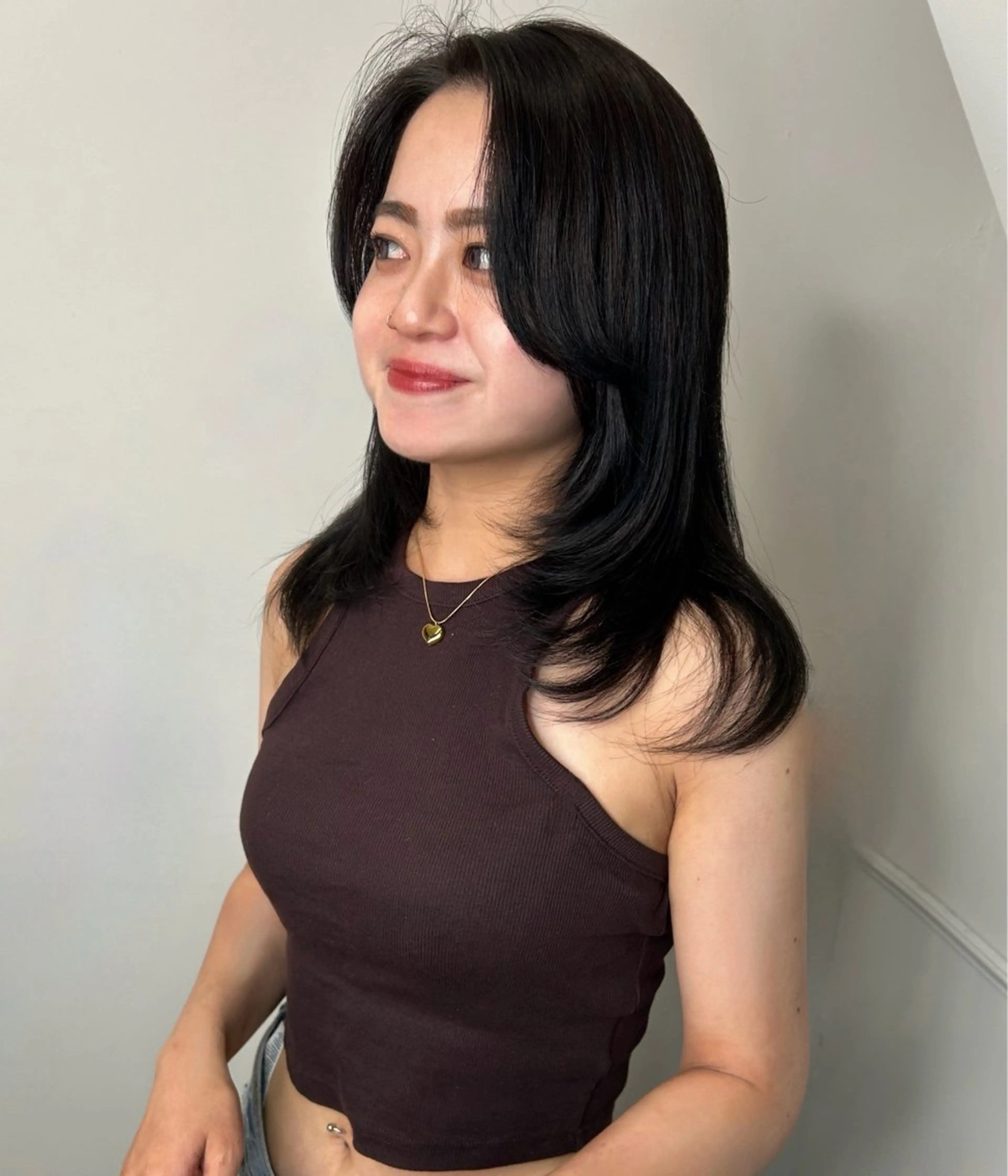 セミロング カラー 透明感カラー/レイヤ ー🌙Honokaのヘアスタイル