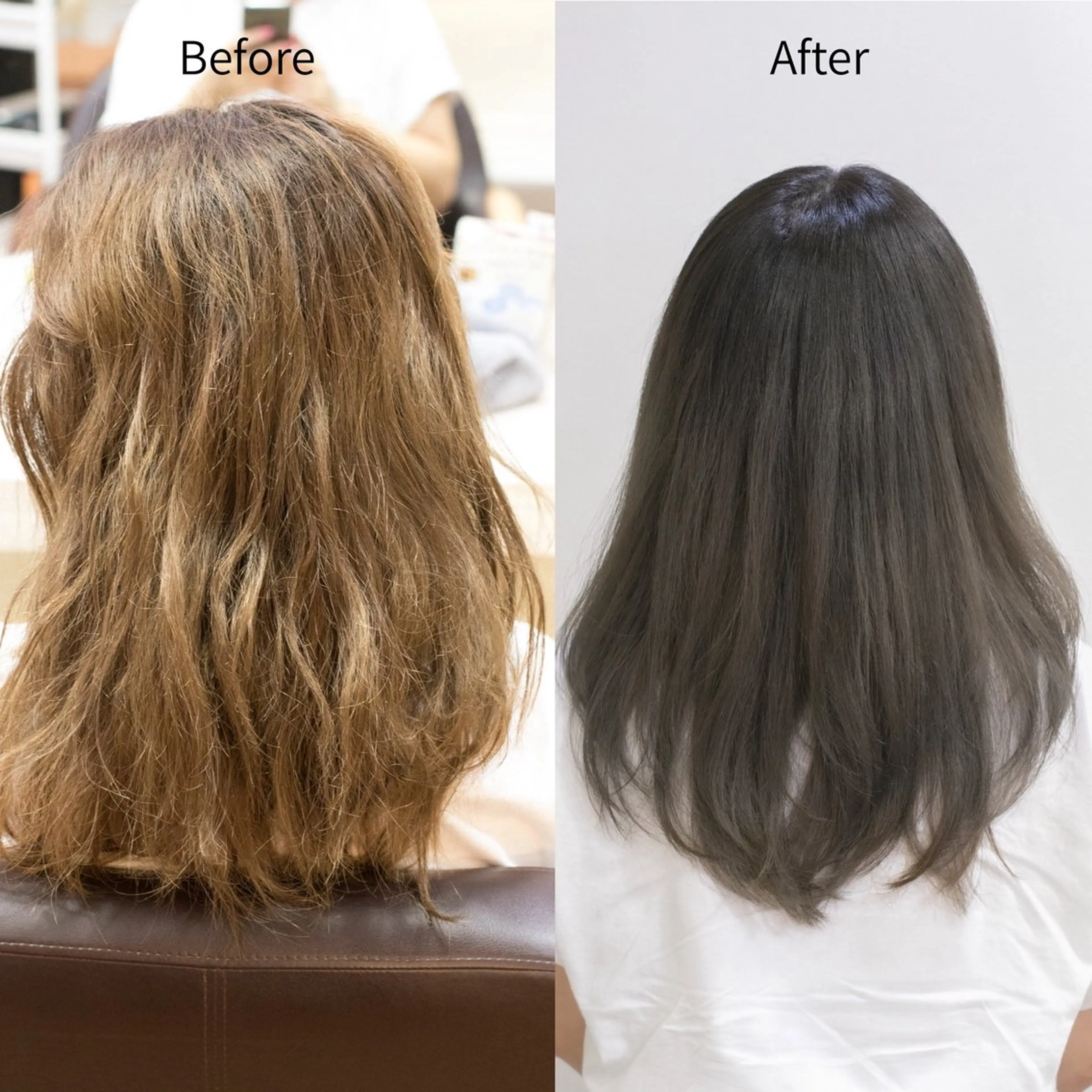 ミディアム カット ヘアカラー 阿武 ナルキのヘアスタイル