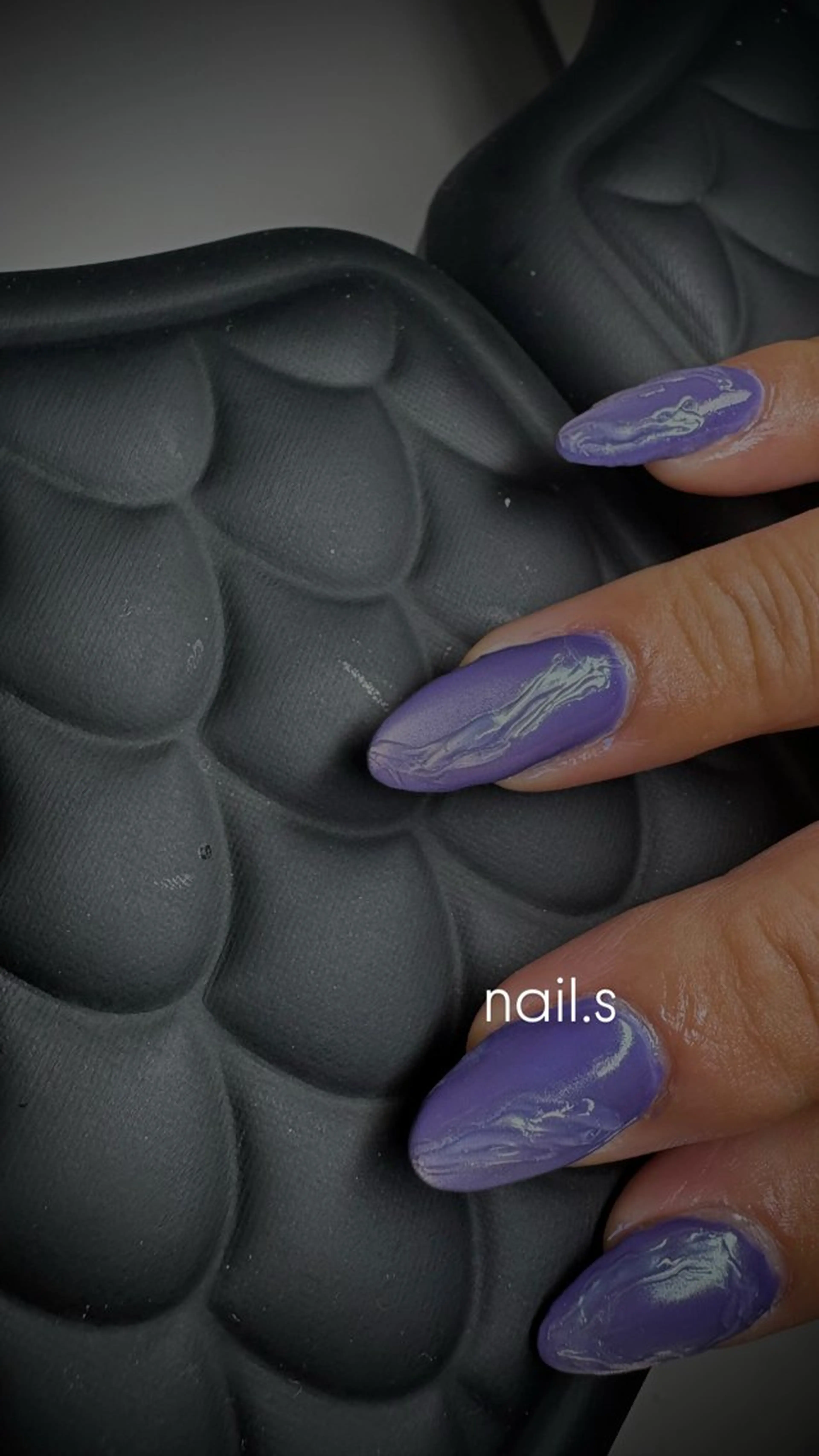 ネイル 長さ出し マグネットネイル ミラーネイル ニュアンスネイル パープル ハンドネイル nail.s misatoのネイルデザイン