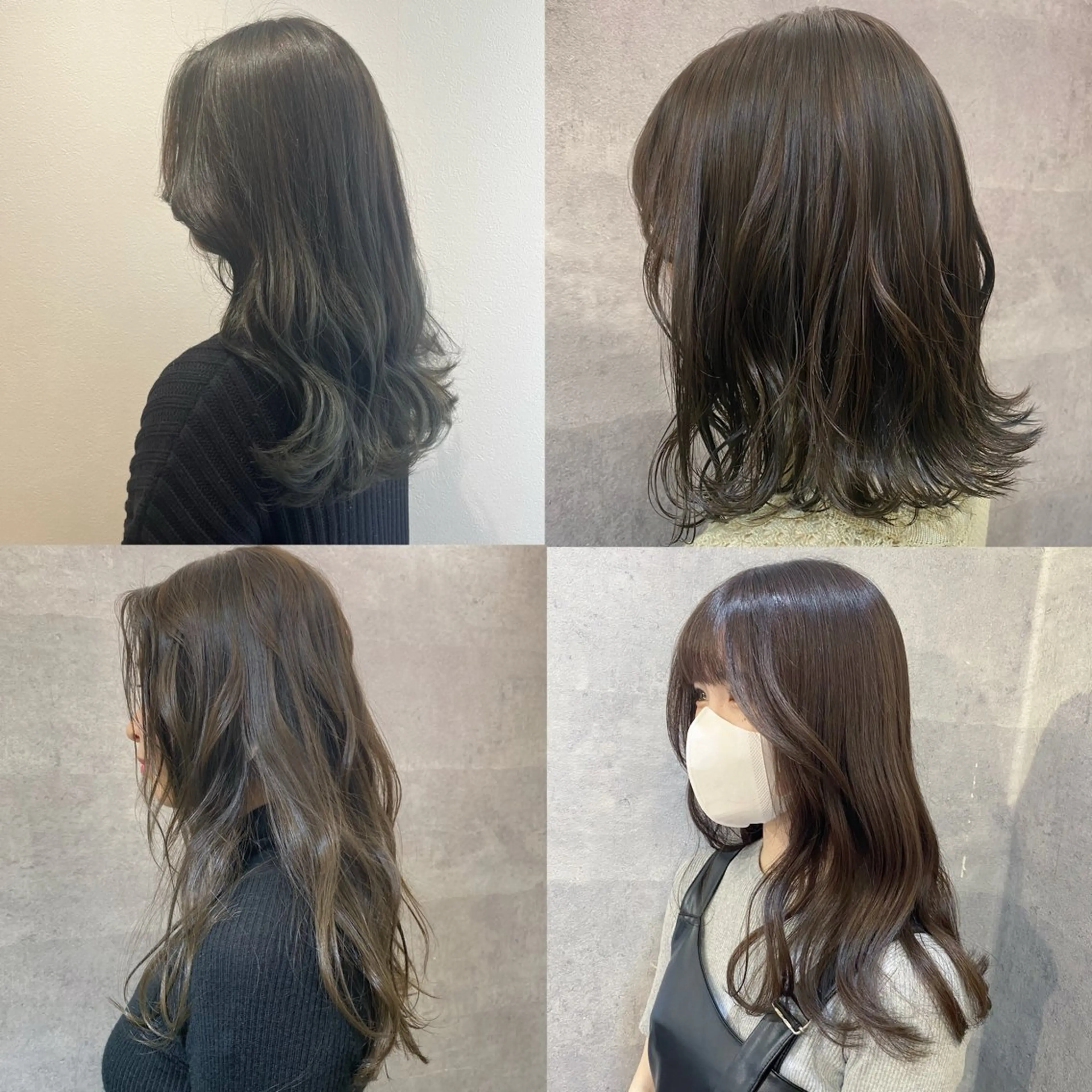 ロング カラー アッシュ ベージュカラー オリーブアッシュ オリーブベージュ カット ヘアカラー トリートメント 𝑺𝒂𝒌𝒊 🩶マンツーマン施術のヘアスタイル