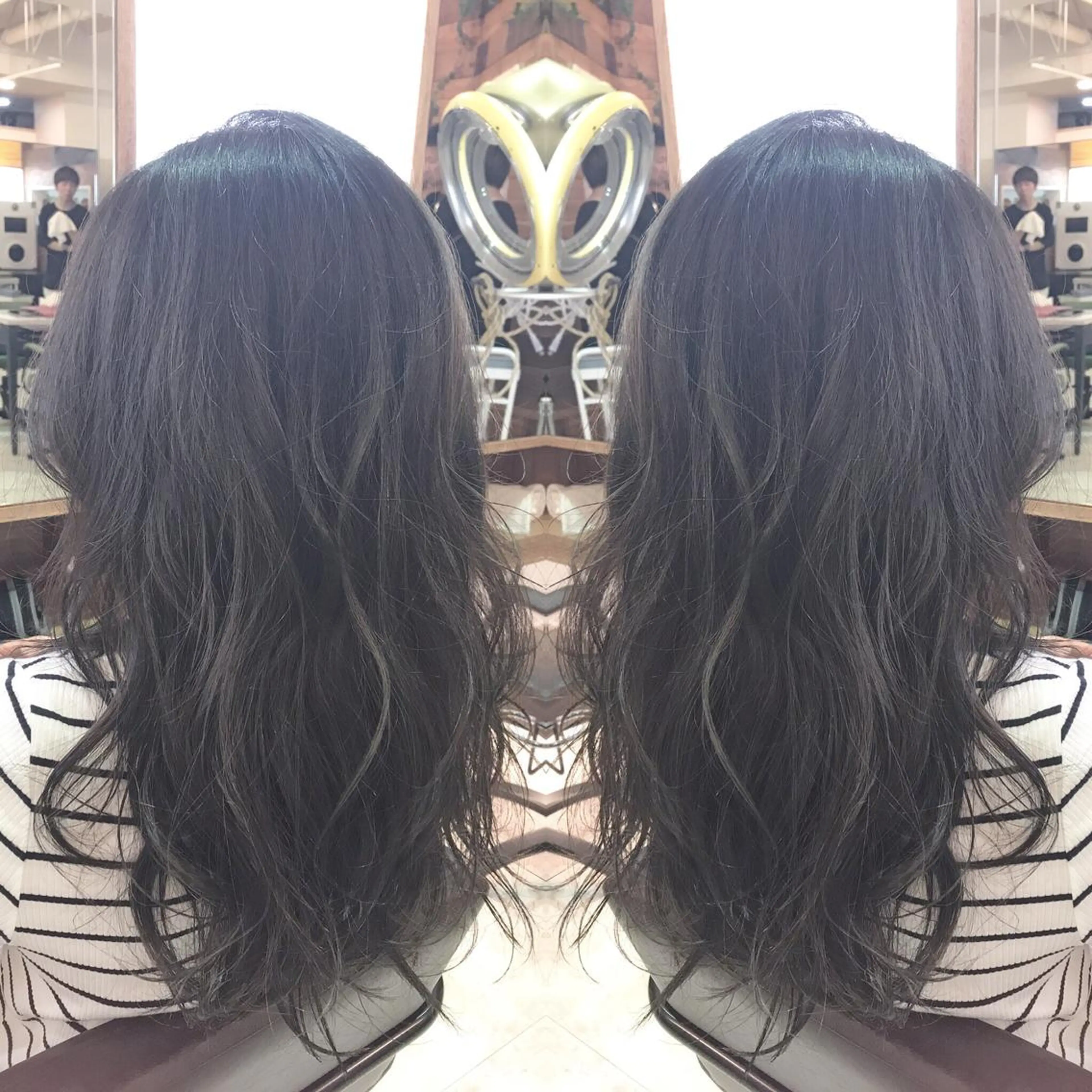 ロング カラー ハイライトカラー イルミナカラー ハイライト 青木 茂樹⭐️ 透明感カラーのヘアスタイル